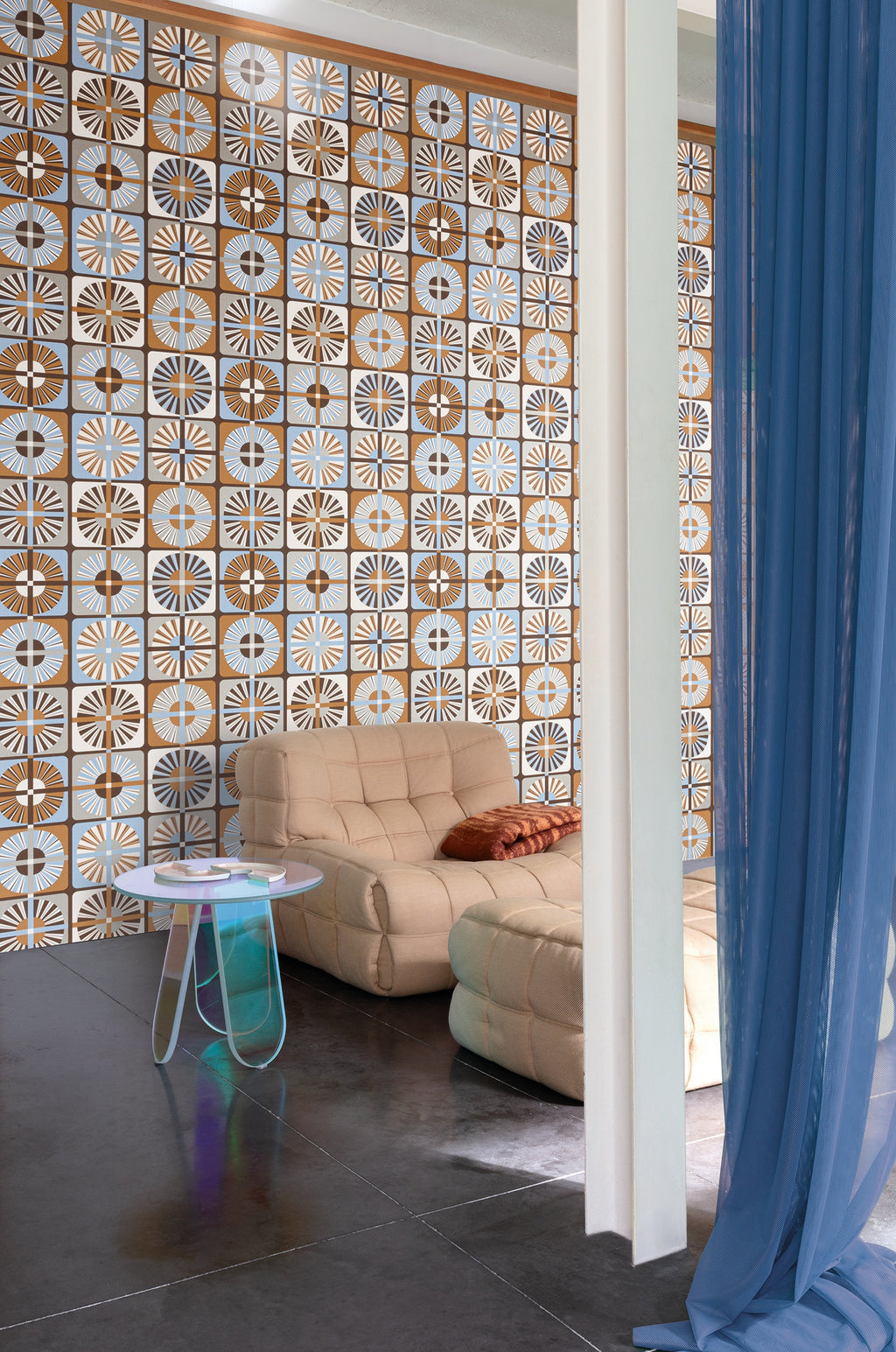 Masureel behang Ray Celestial in interieur