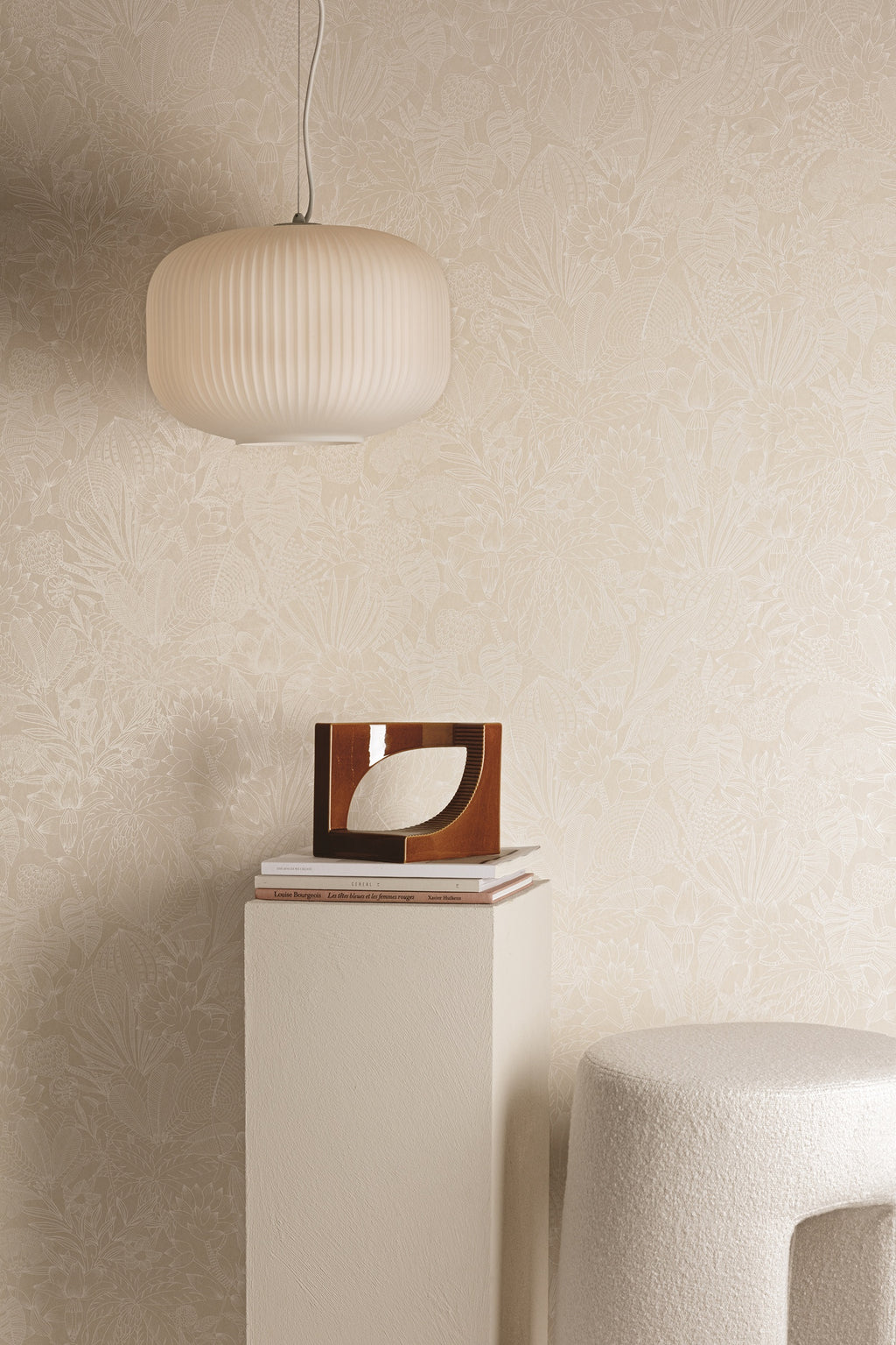 Masureel behang Bellis Angora in interieur