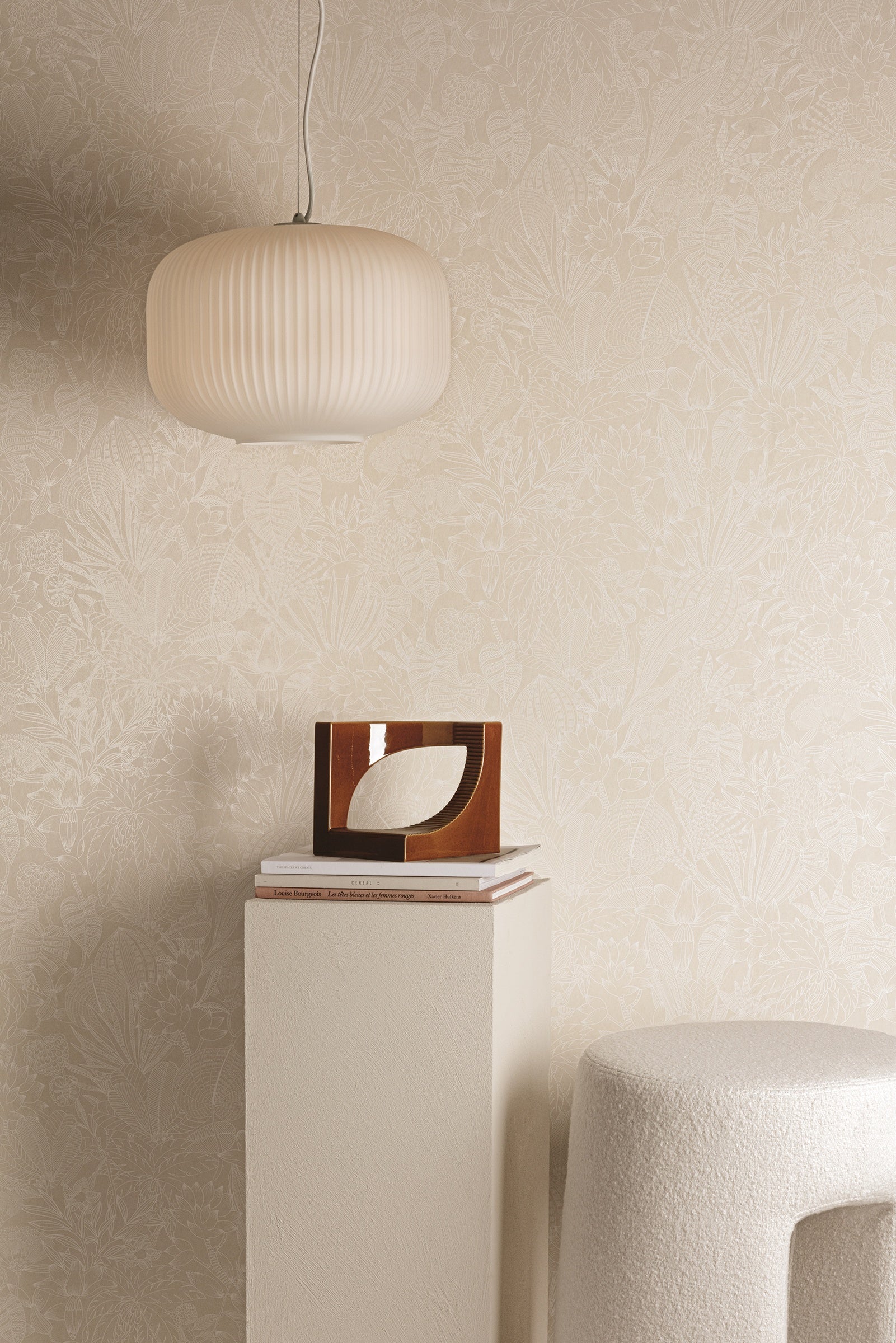 Masureel behang Bellis Angora in interieur