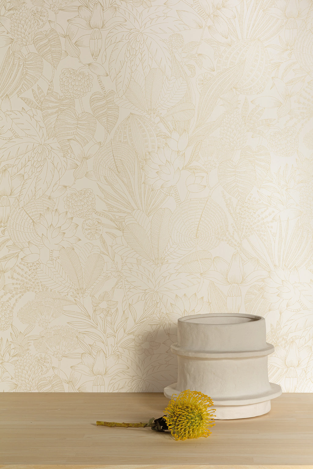 Masureel behang Bellis Gold in interieur