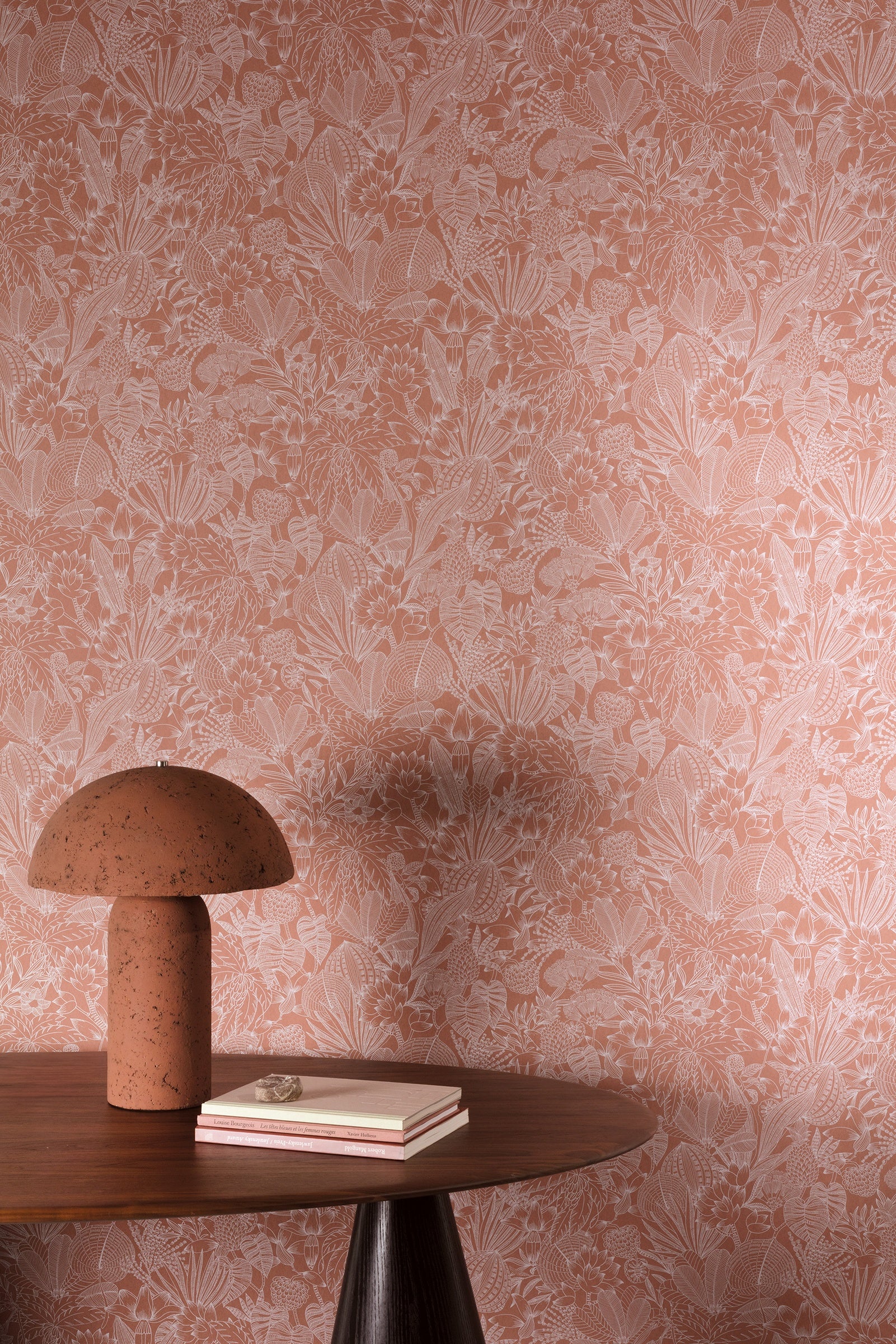 Masureel behang Bellis Carnelian in interieur
