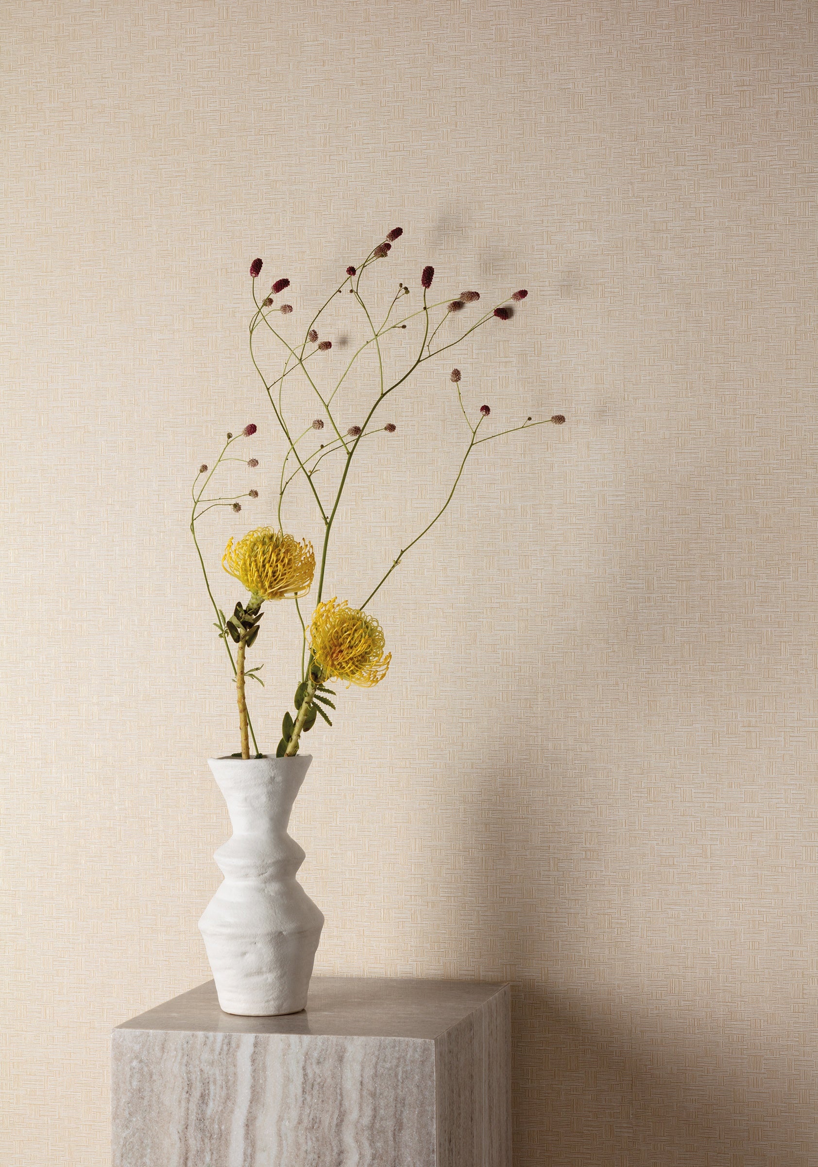 Masureel behang Tonnet Angora in interieur