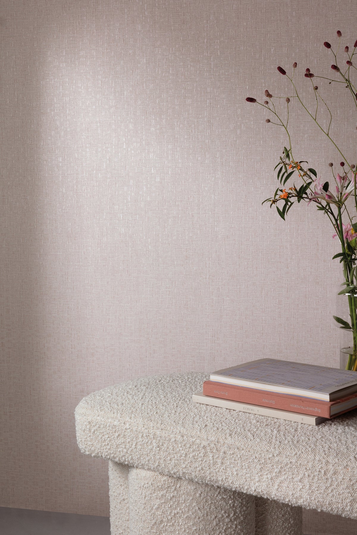 Masureel behang Tonnet Blush in interieur