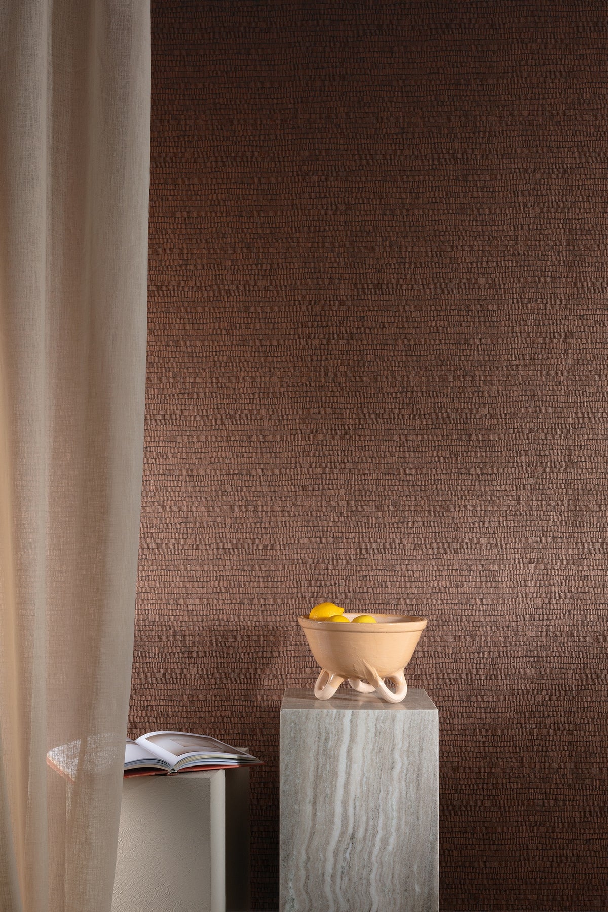 Masureel behang Lusus Cinamon in interieur