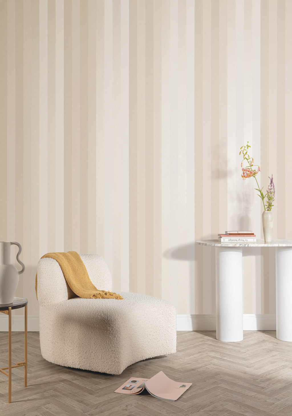 Masureel behang Infinitus Angora in interieur
