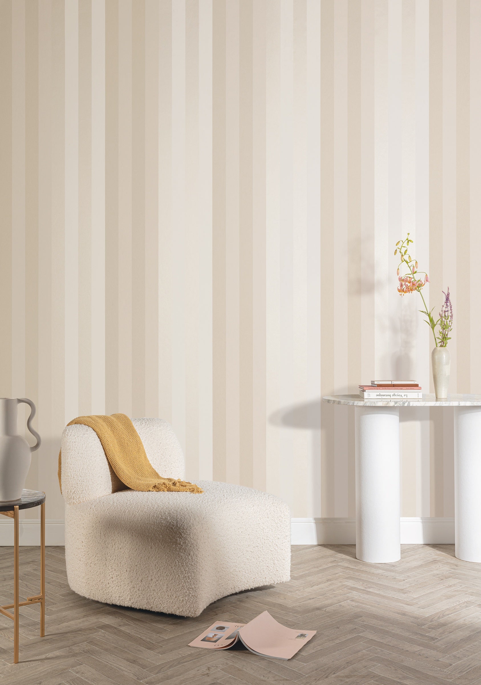 Masureel behang Infinitus Angora in interieur