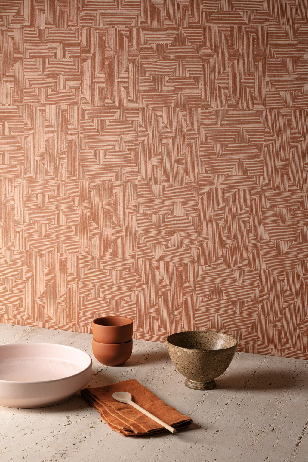 Masureel behang Asterion Rust in interieur