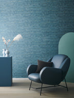 Masureel behang Tanin Aqua in interieur