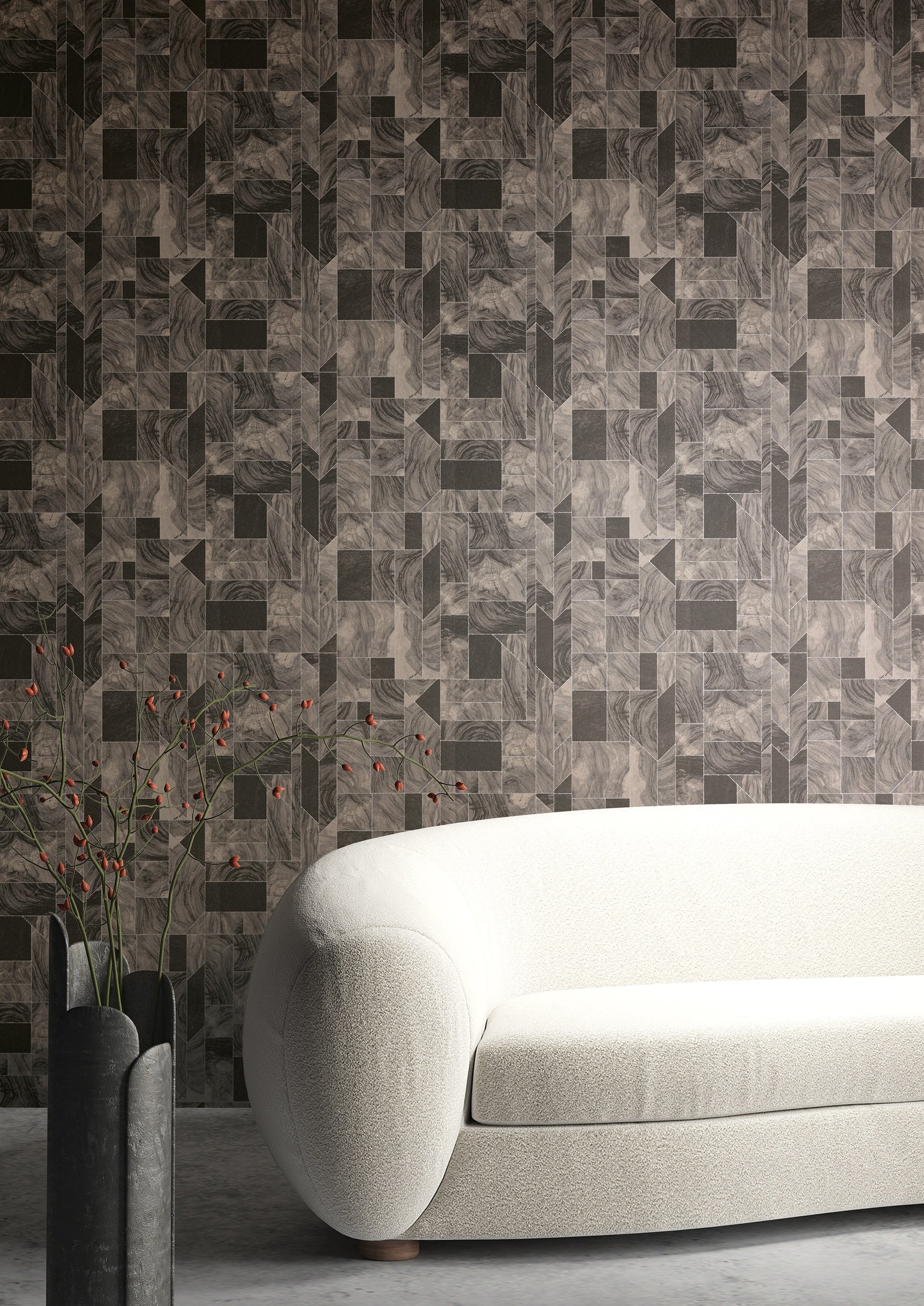Masureel behang Theila Stone in interieur