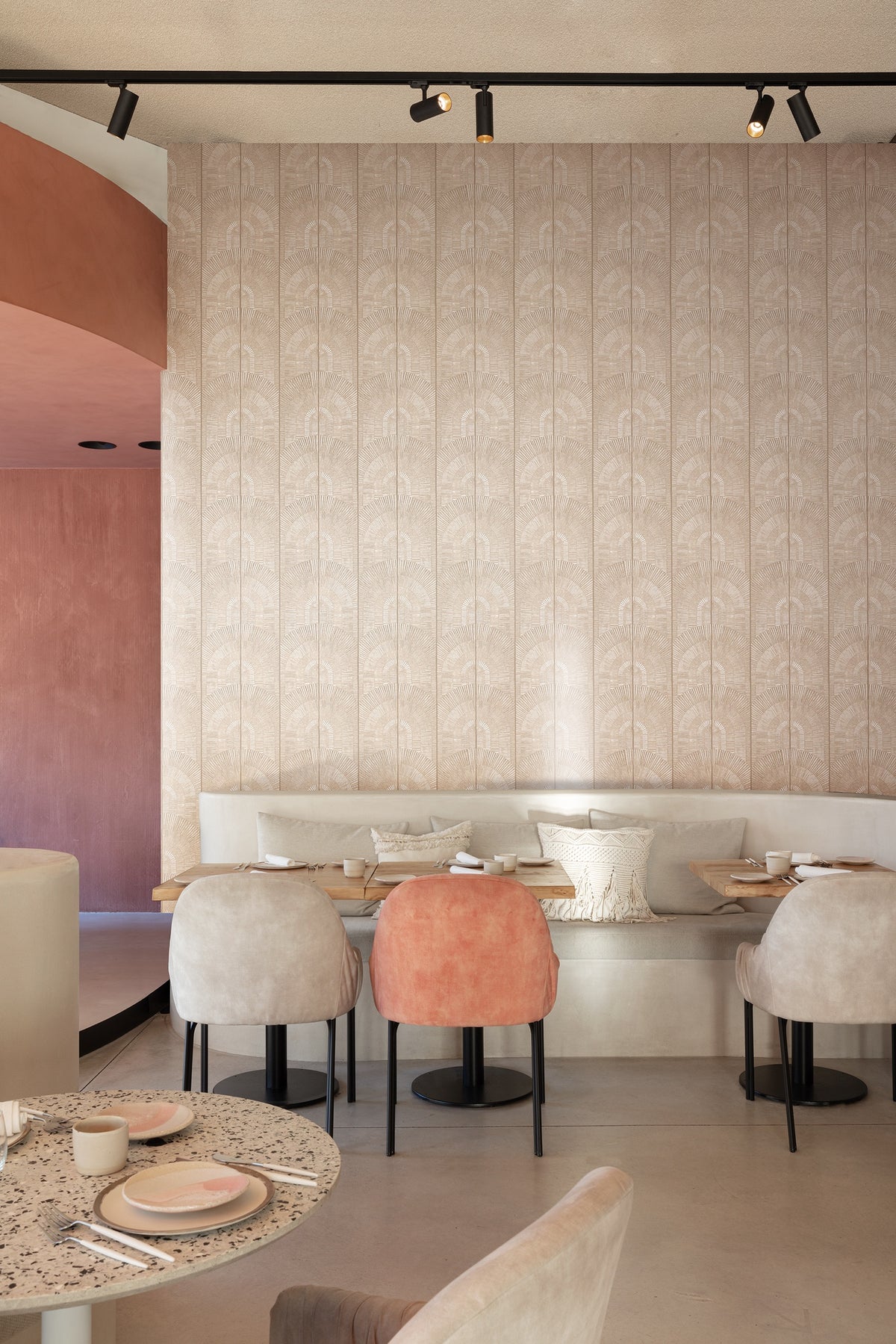 Masureel behang Apollo Moonbeam in interieur