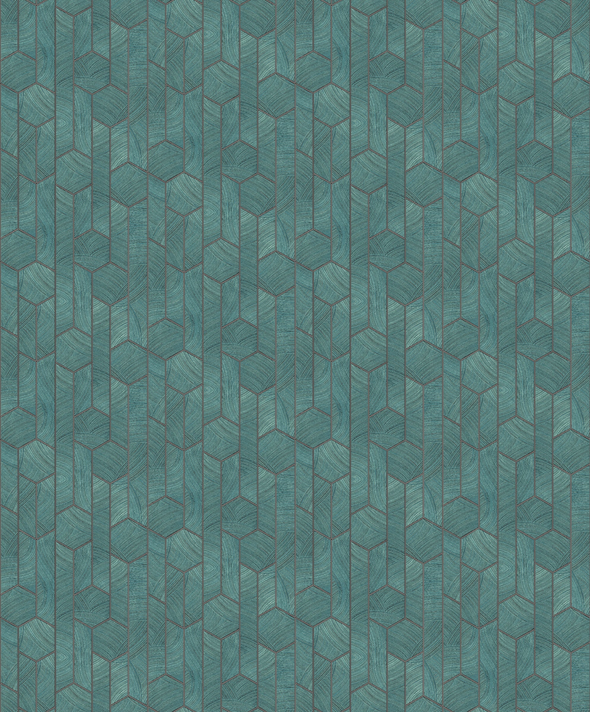 Masureel behang Kantha Teal