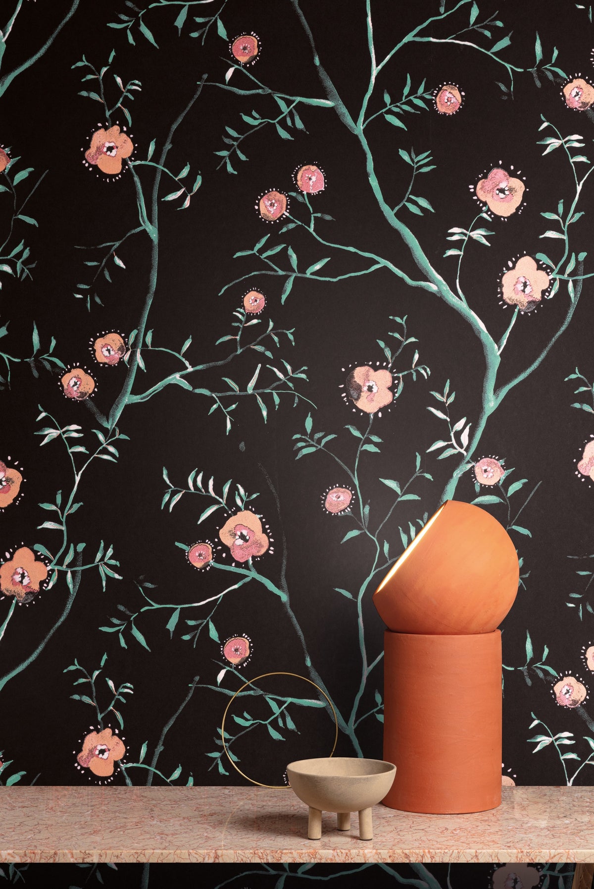Masureel behang Sari Teal in interieur