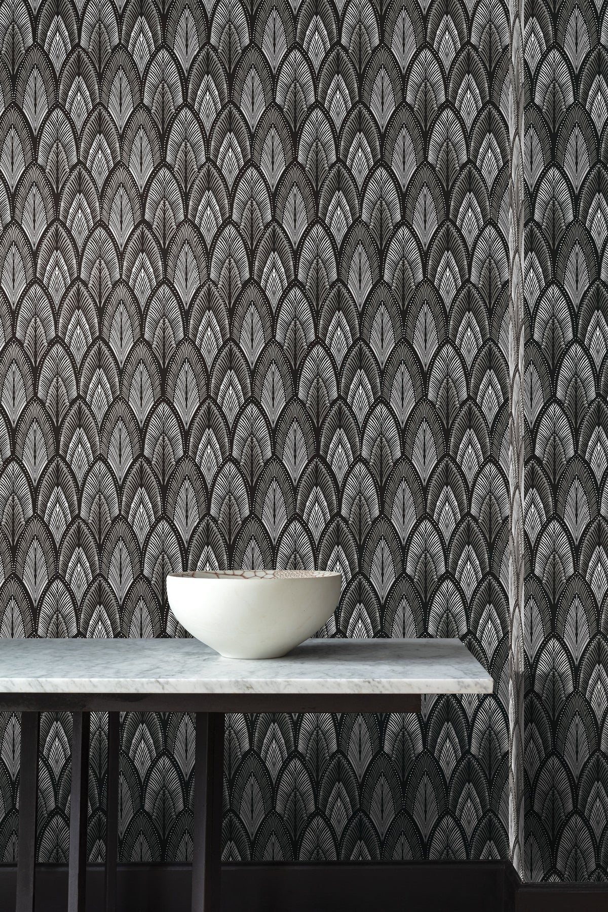 Masureel behang Dabu Caviar in interieur