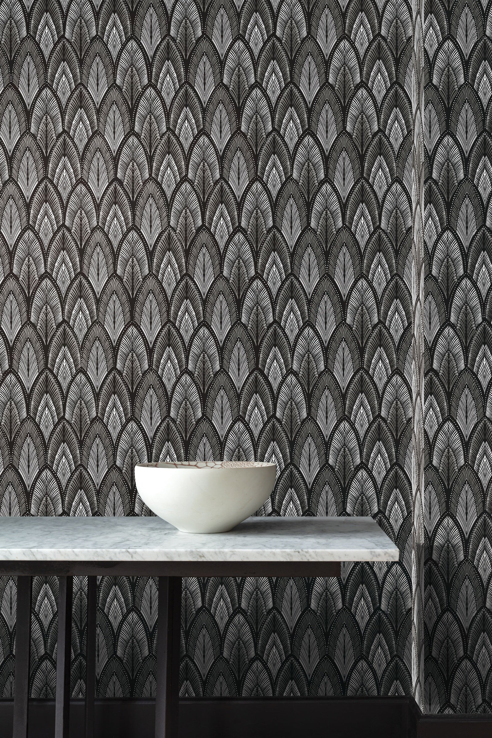 Masureel behang Dabu Caviar in interieur
