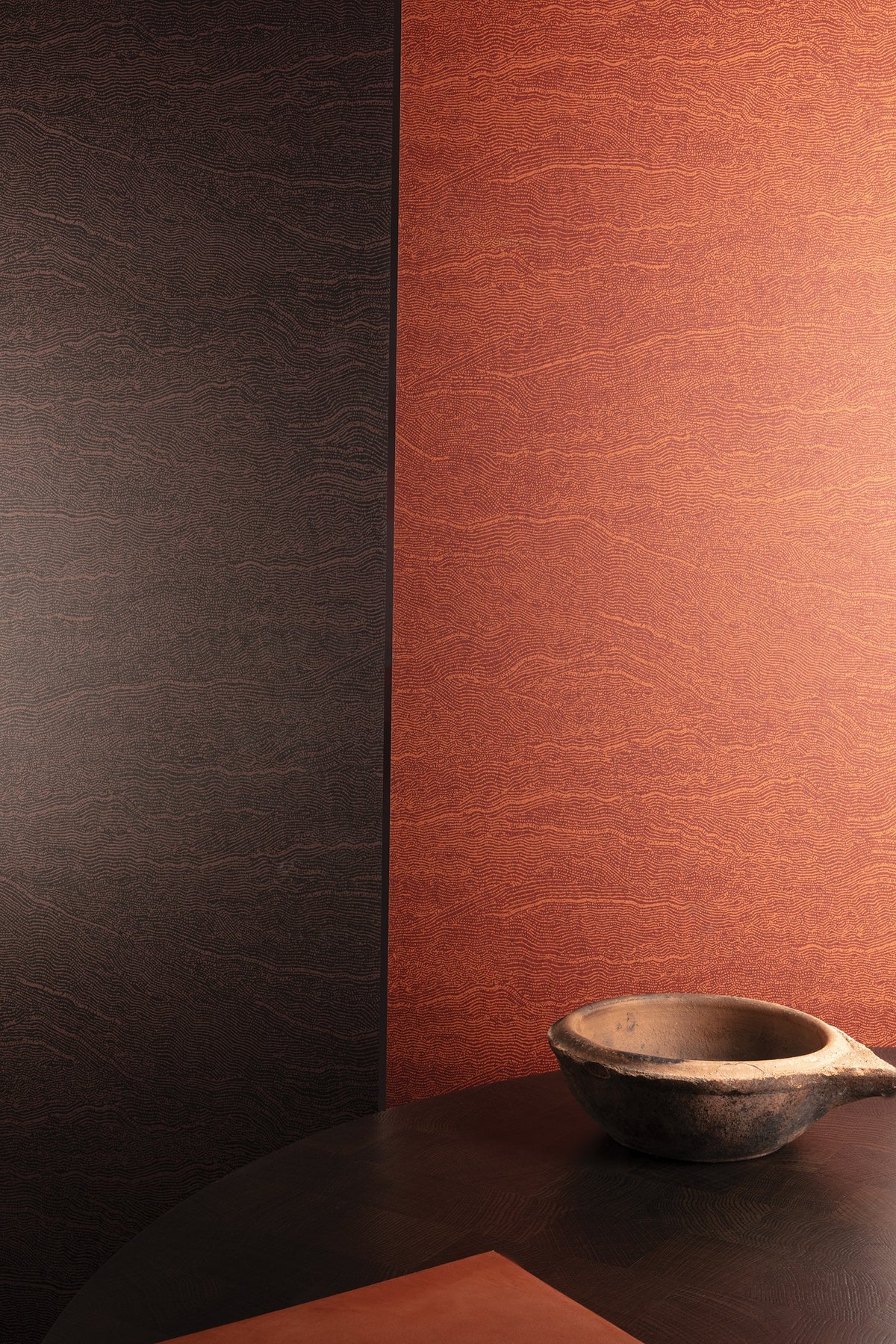 Masureel behang Miri Sienna in interieur