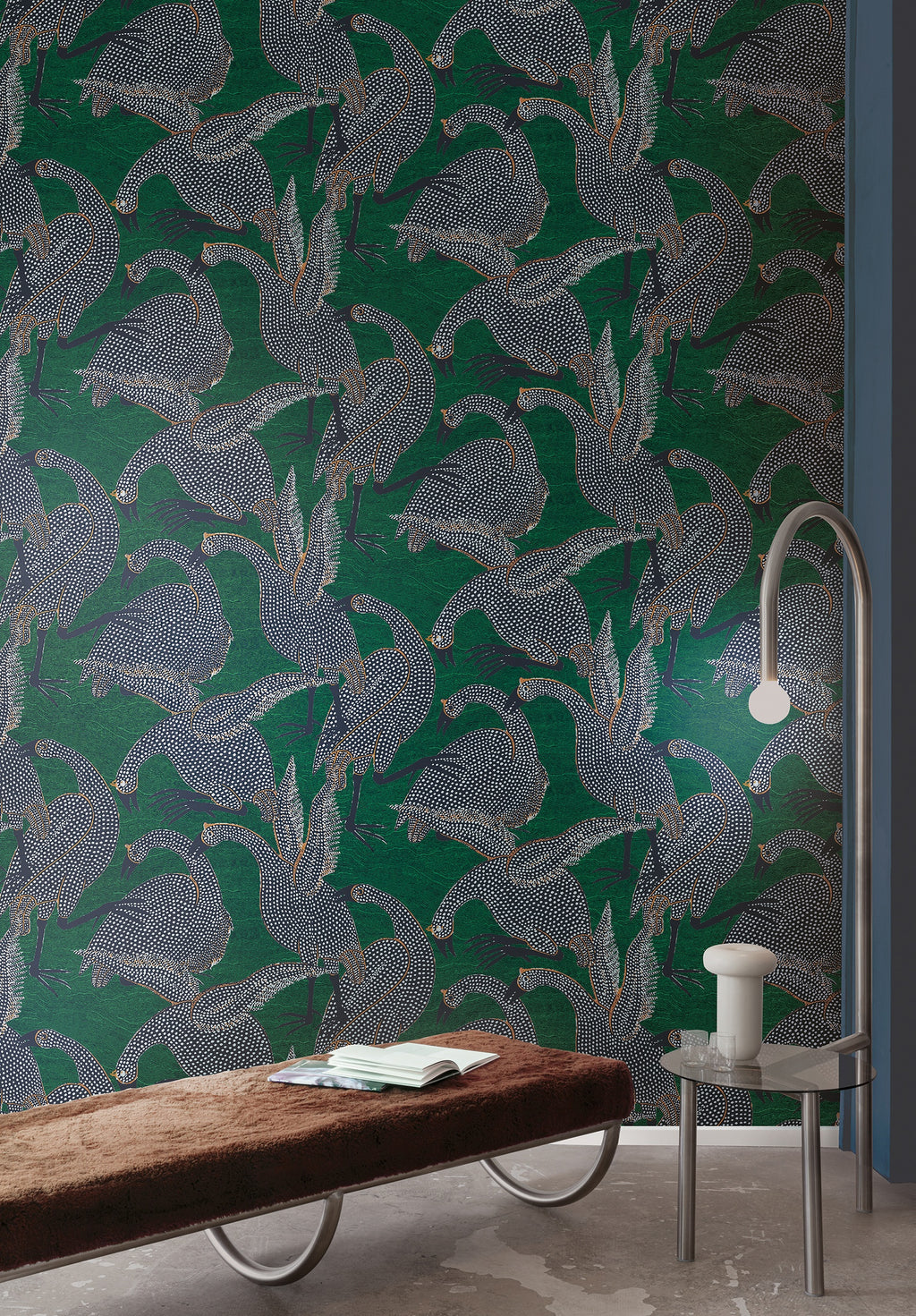 Masureel behang Guina Emerald in interieur