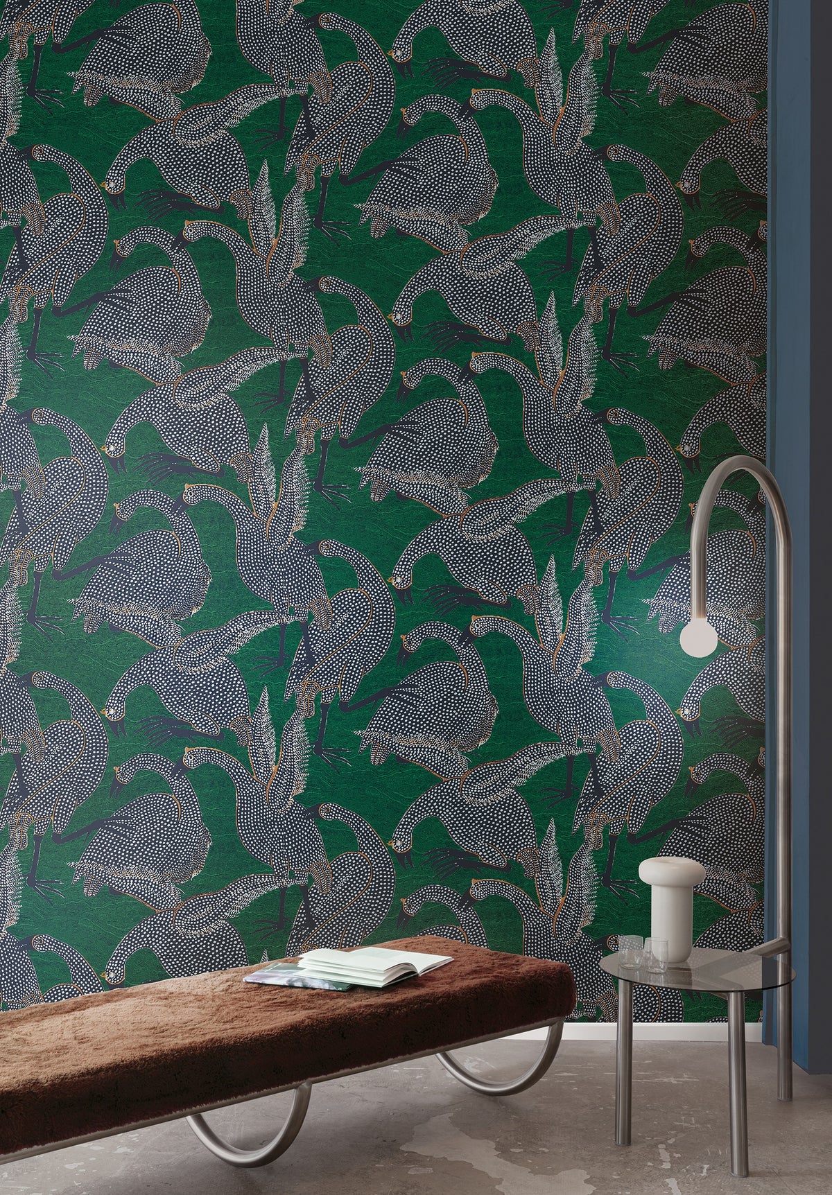 Masureel behang Guina Emerald in interieur