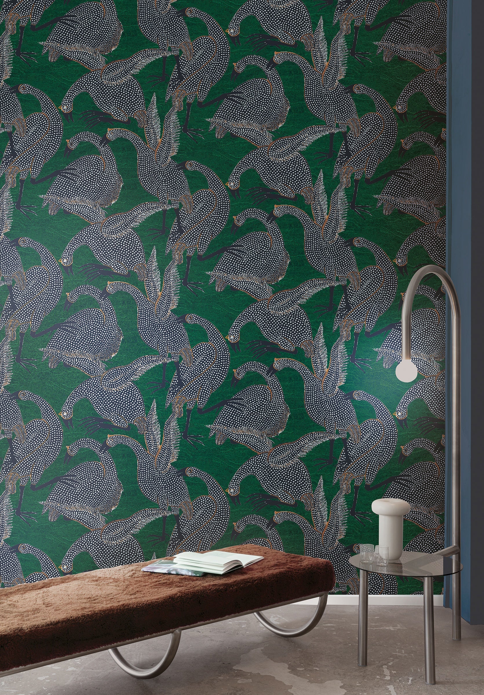 Masureel behang Guina Emerald in interieur