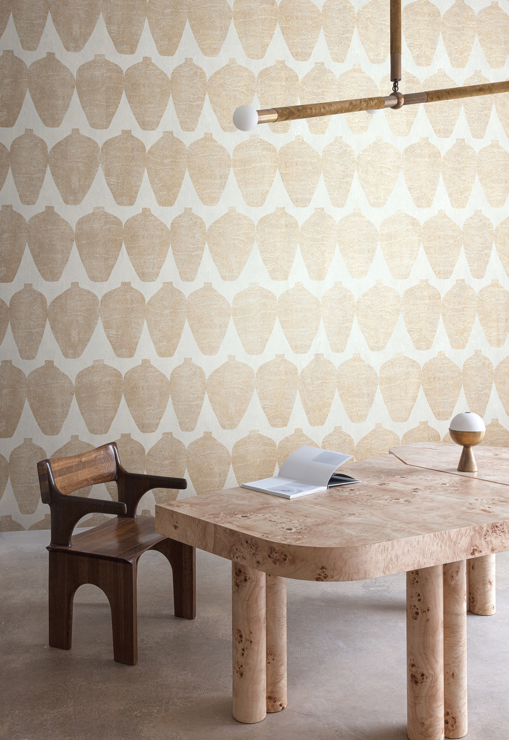 Masureel behang Hemia Oyster in interieur