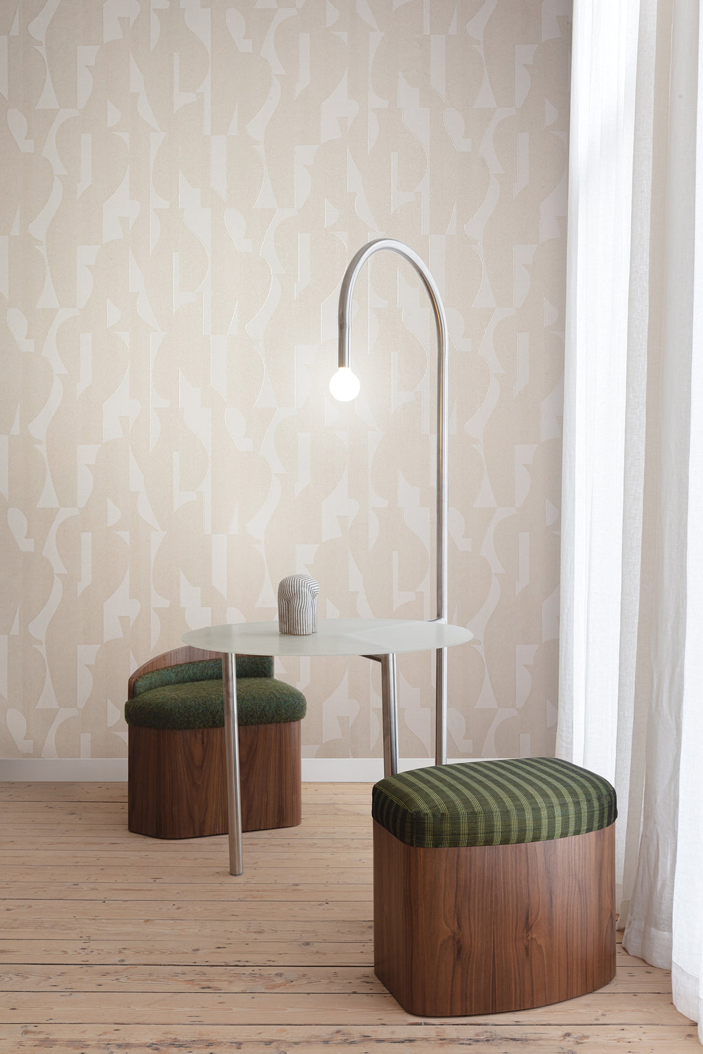 Masureel behang Tasos Oyster in interieur