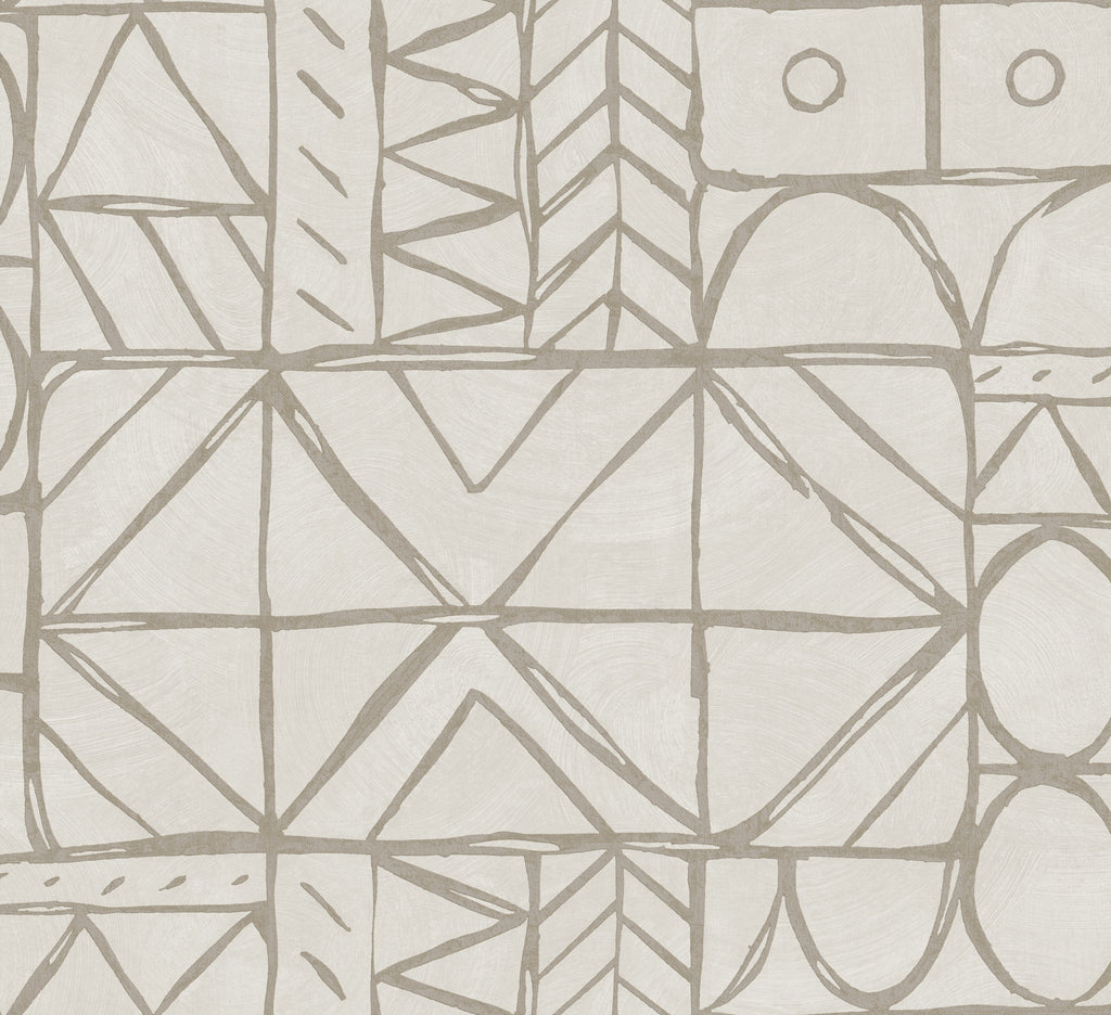Masureel behang Bogolan Oyster