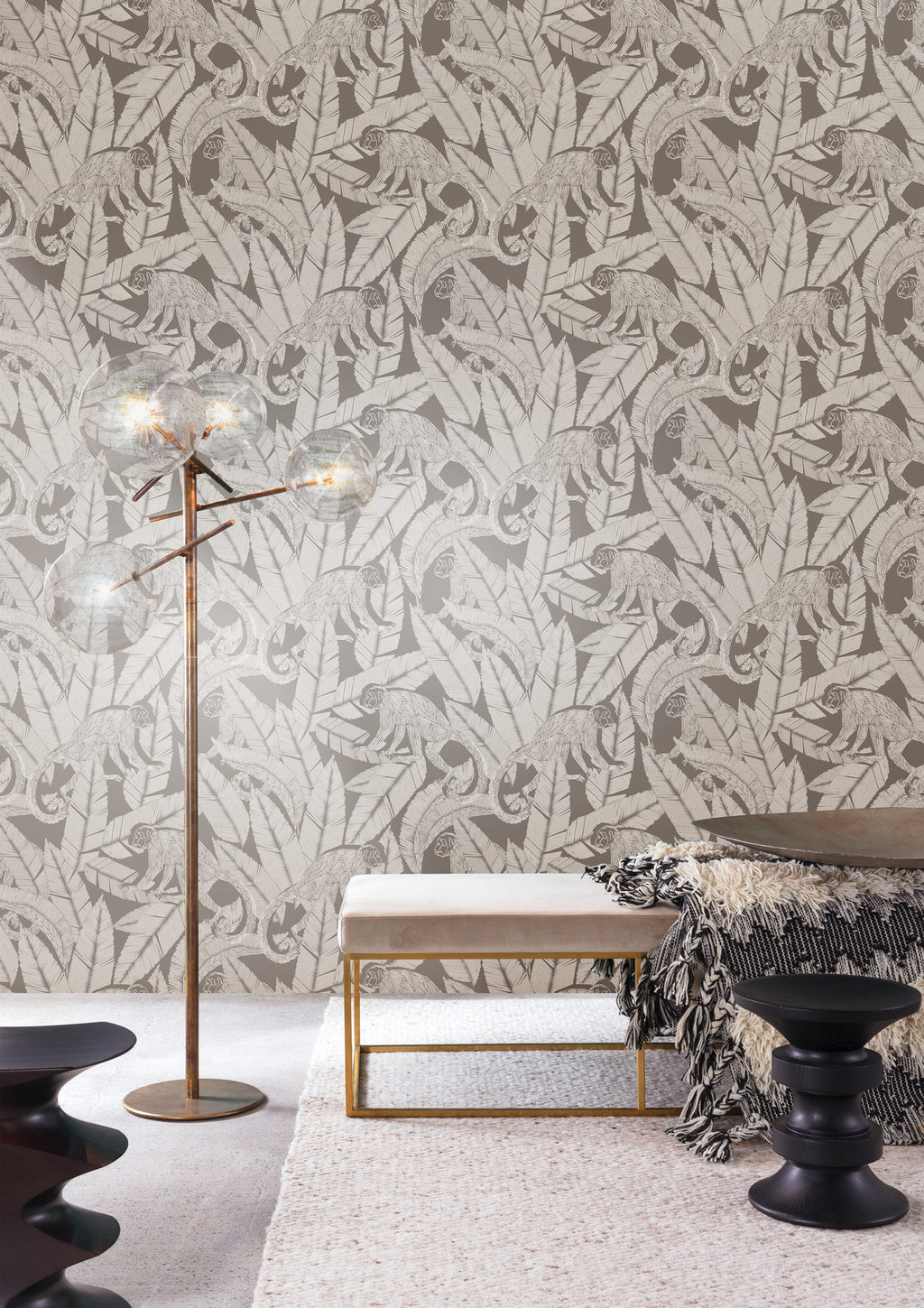 Masureel behang Monkey Rock in interieur