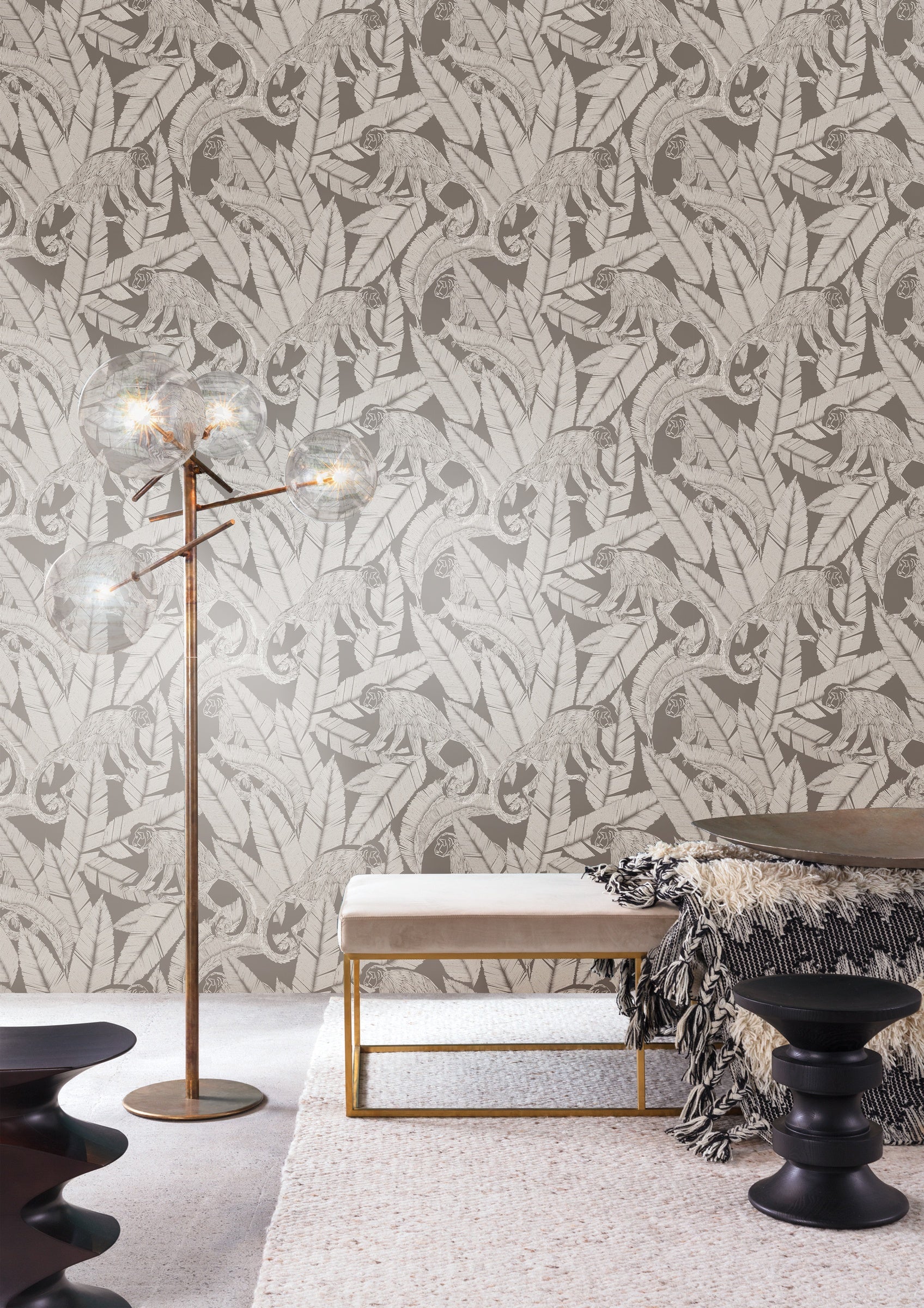 Masureel behang Monkey Rock in interieur
