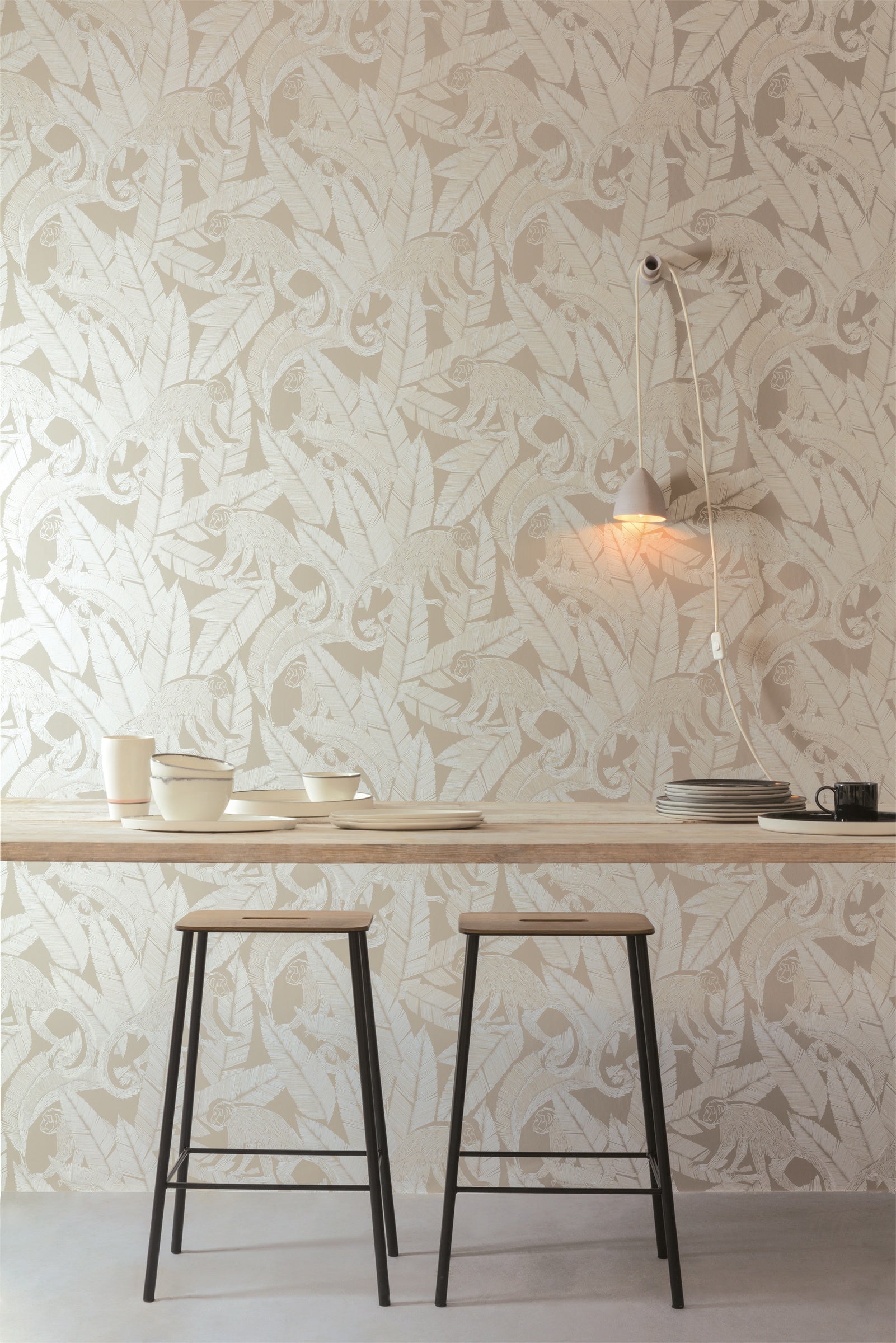 Masureel behang Monkey Desert in interieur
