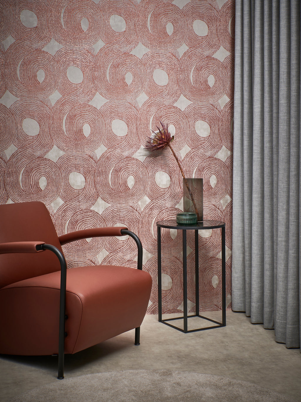 Masureel behang Ohin Hazel in interieur