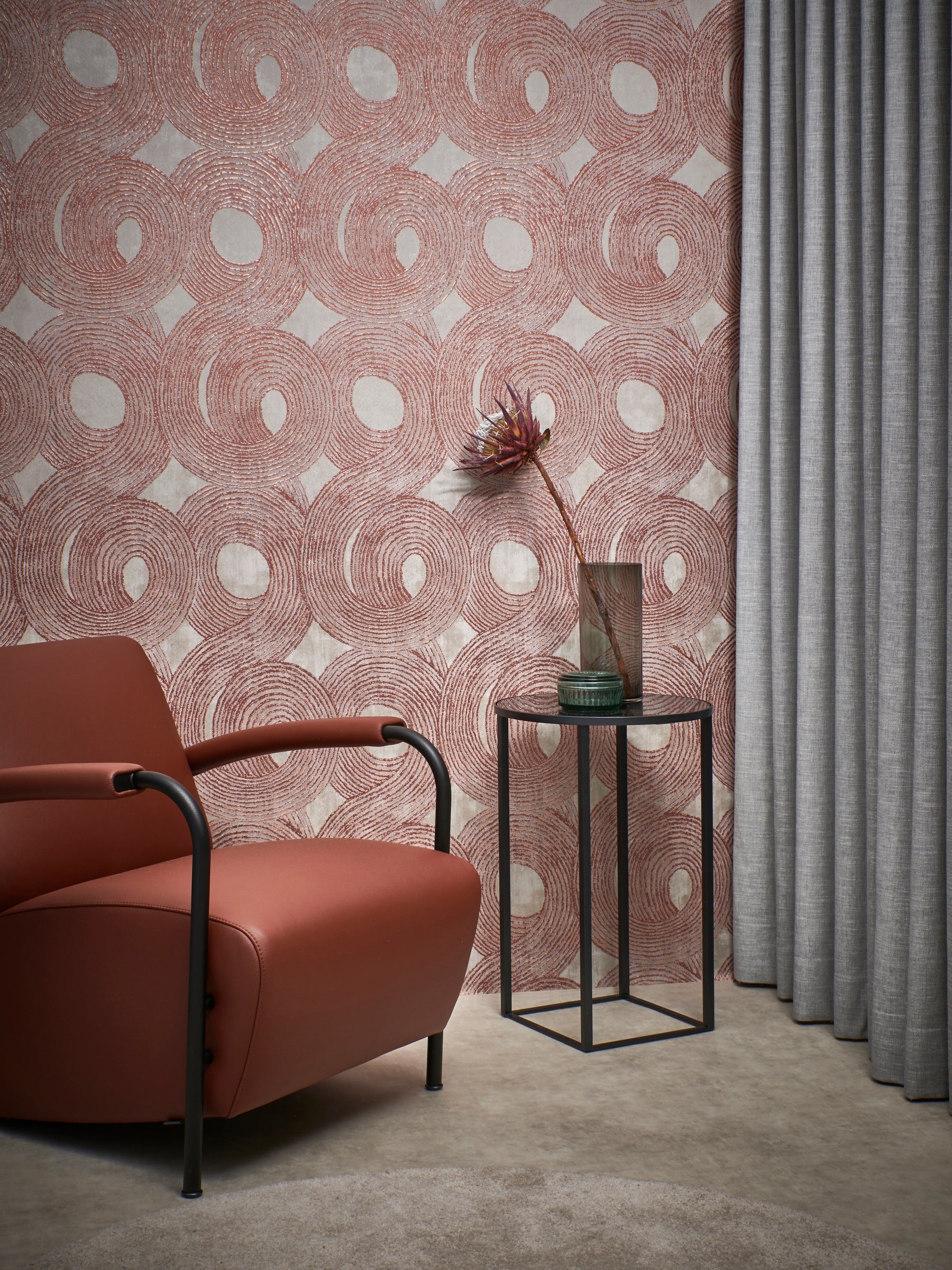 Masureel behang Ohin Hazel in interieur