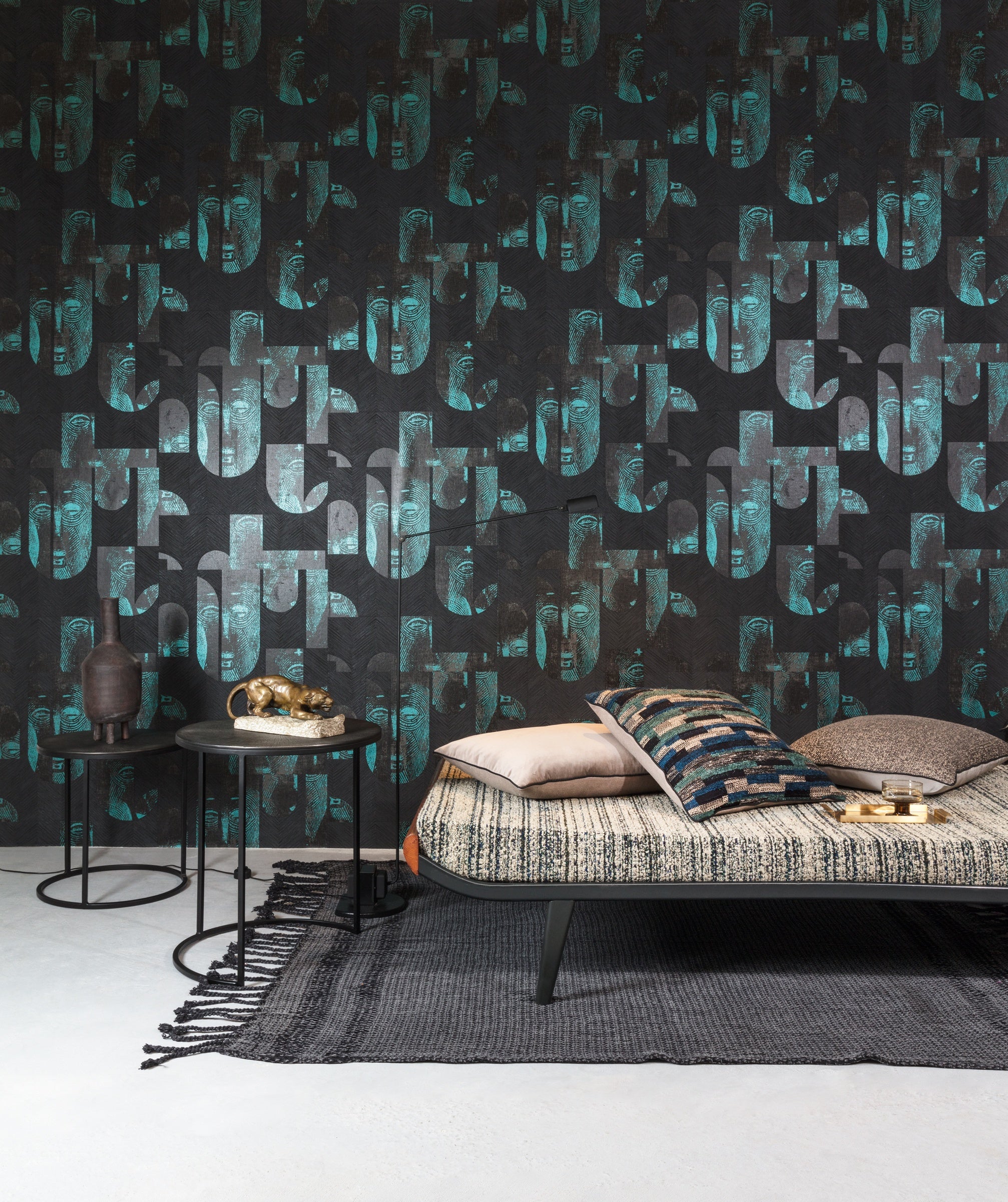 Masureel behang Mask Jungle in interieur