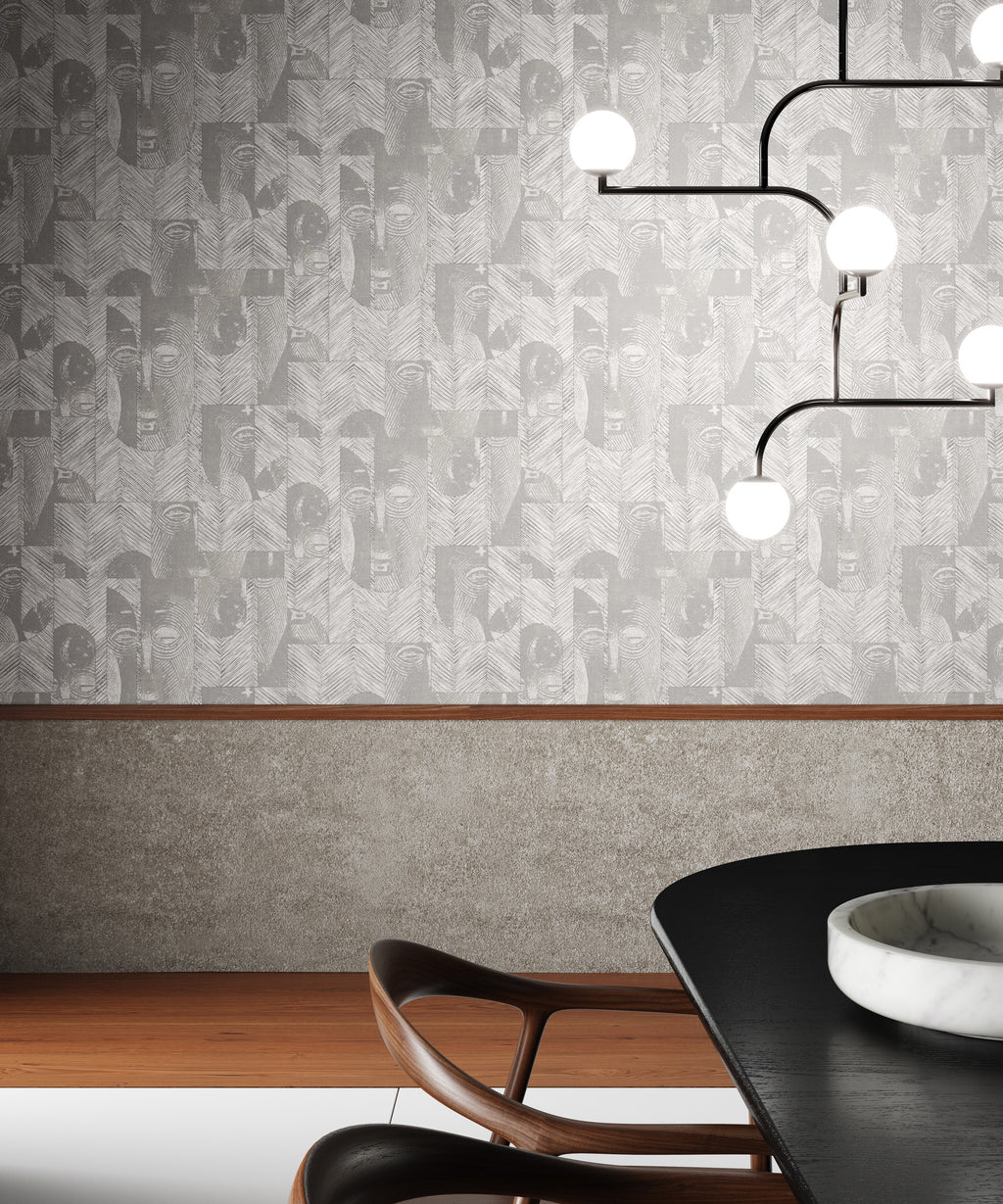 Masureel behang Mask Rock in interieur