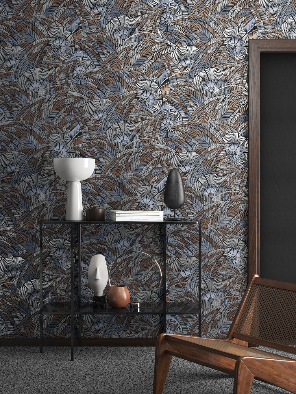 Masureel behang Bali SLate in interieur