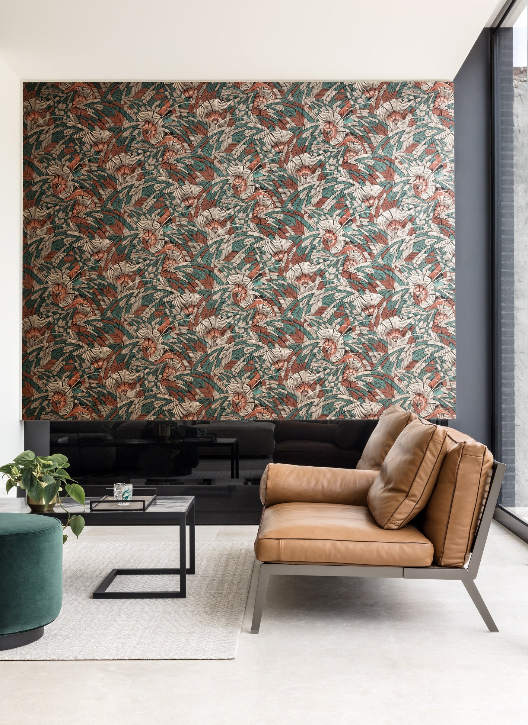Masureel behang Bali Viridis in interieur