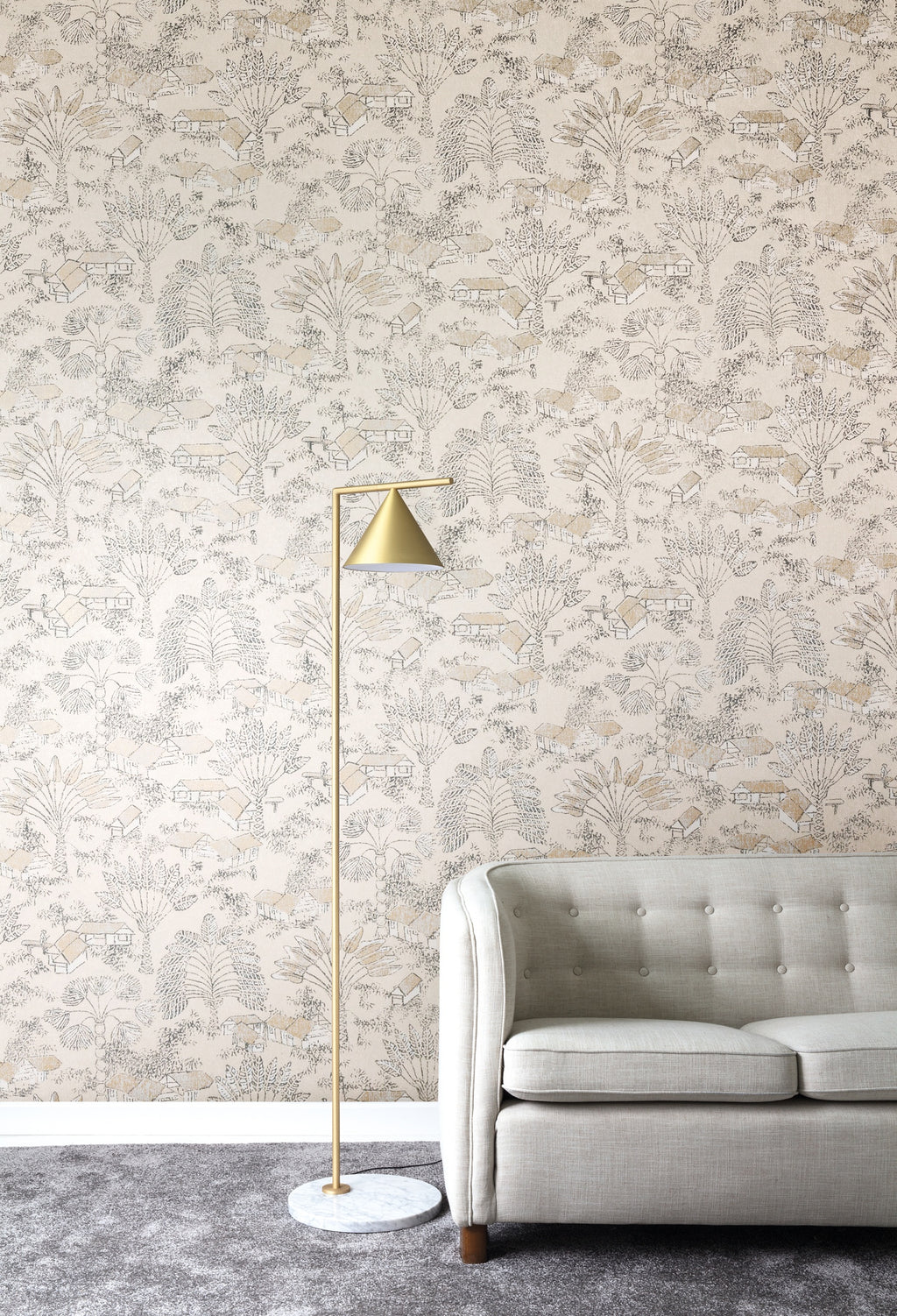 Masureel behang Louam Papyrus in interieur
