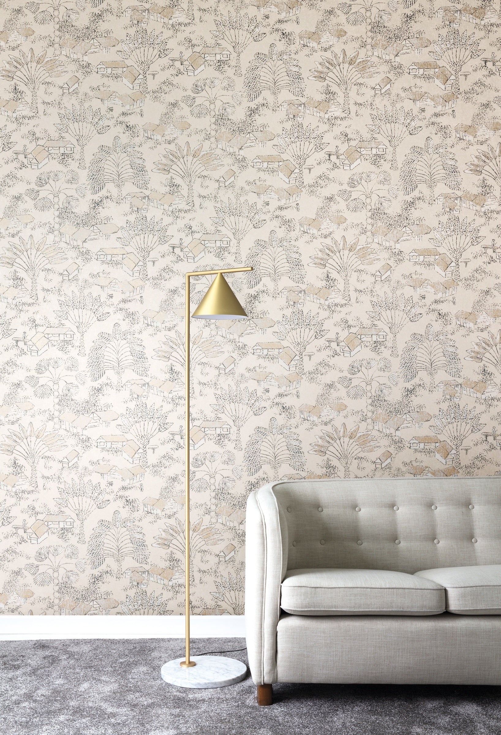 Masureel behang Louam Papyrus in interieur