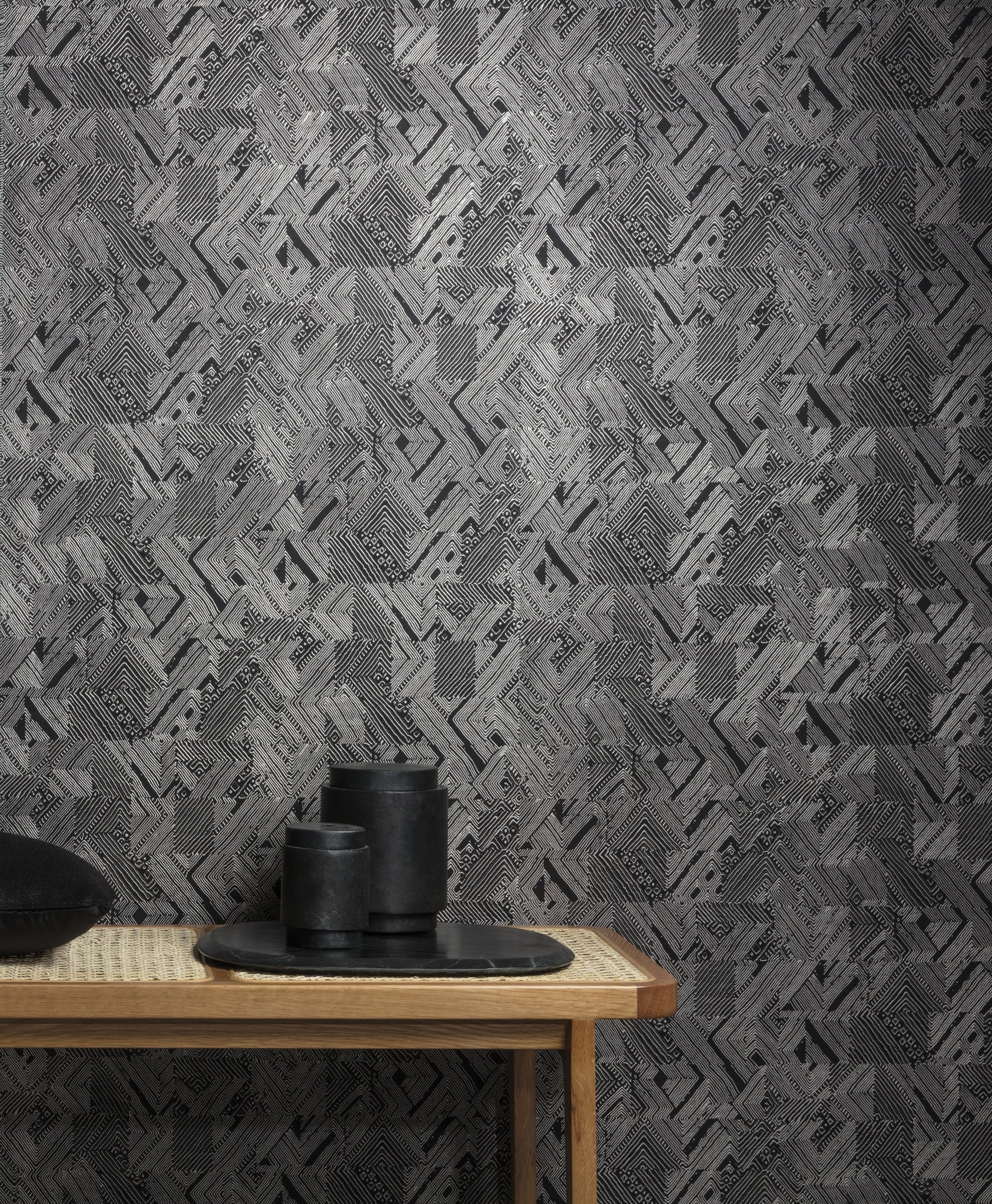 Masureel behang Manu Night in interieur