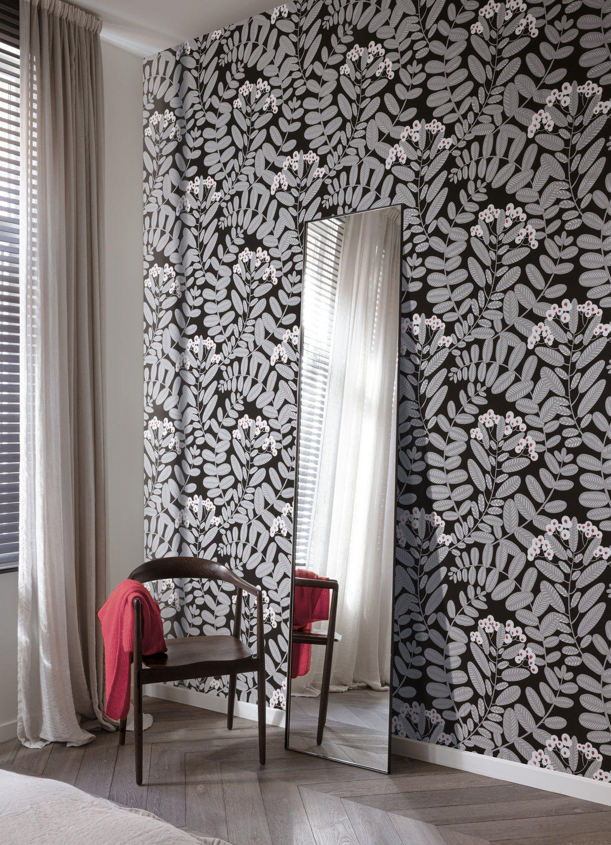 Masureel behang Bodie Dark in interieur