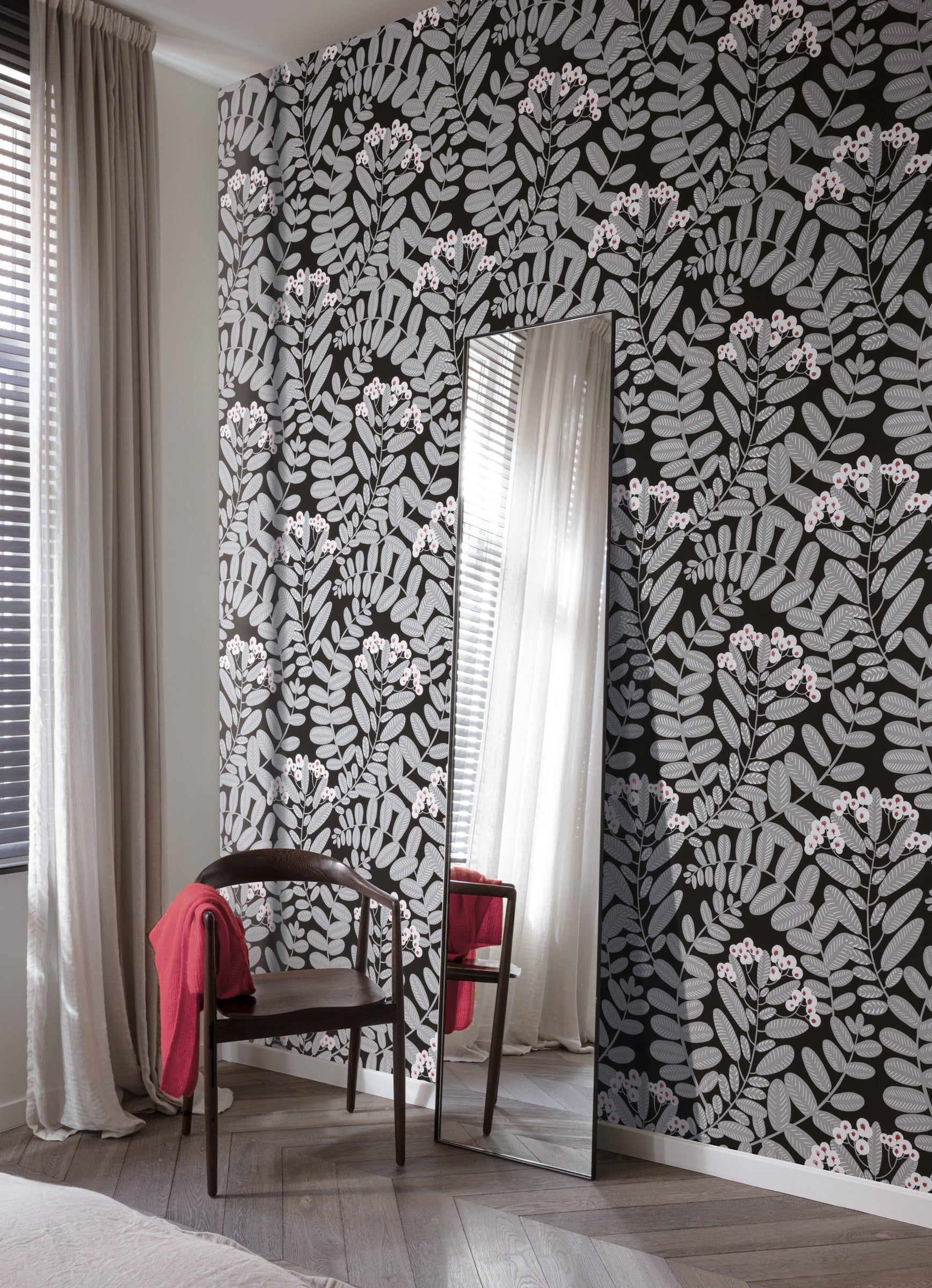 Masureel behang Bodie Dark in interieur
