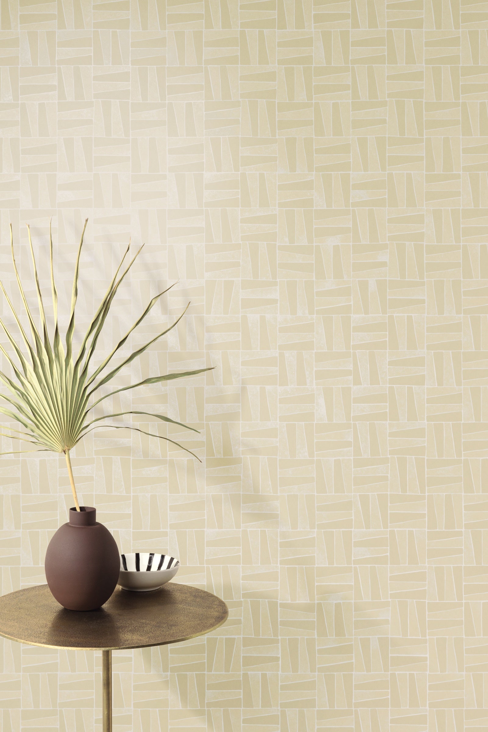 Masureel behang Olan Olive in interieur