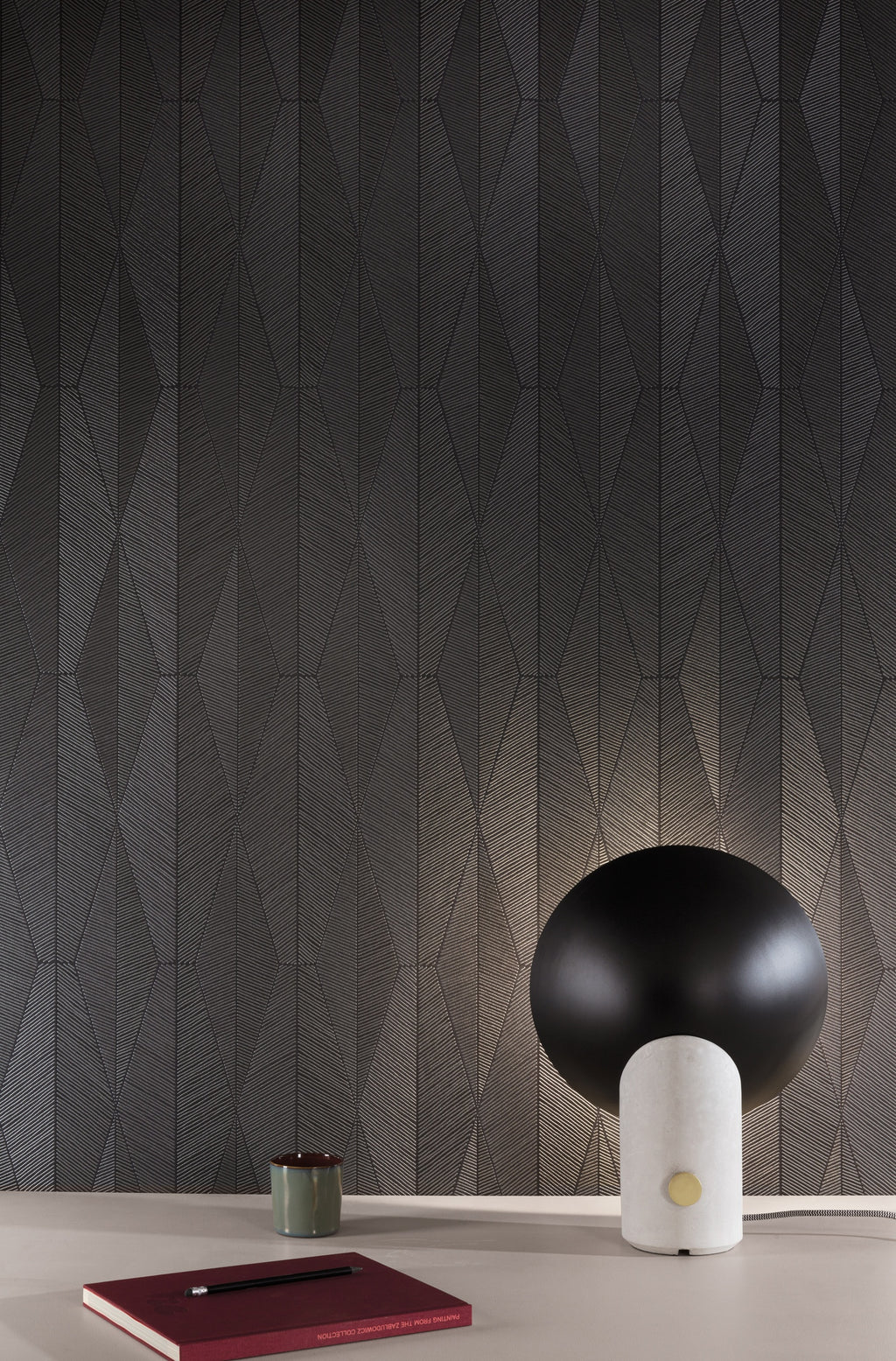 Masureel behang Ari Dark in interieur