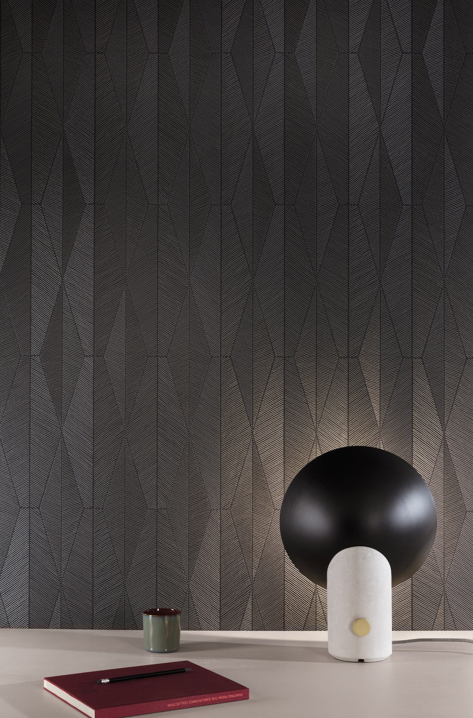 Masureel behang Ari Dark in interieur