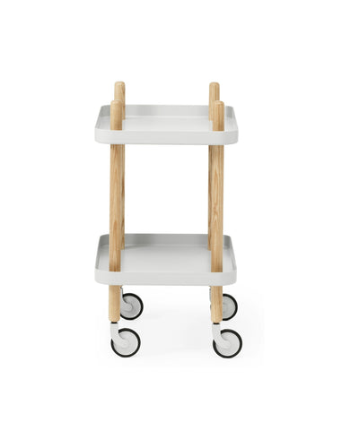 Normann Copenhagen Bijzettafel Block Trolley Lichtgrijs Vierkant