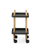 Normann Copenhagen Bijzettafel Block Trolley Zwart Vierkant