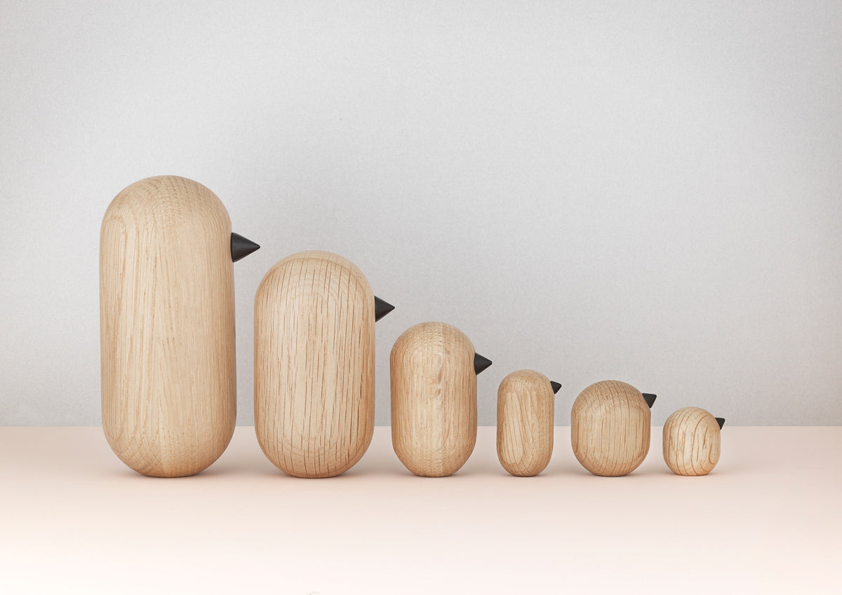 Normann Copenhagen Houten vogel Little Bird Eiken in een interieur