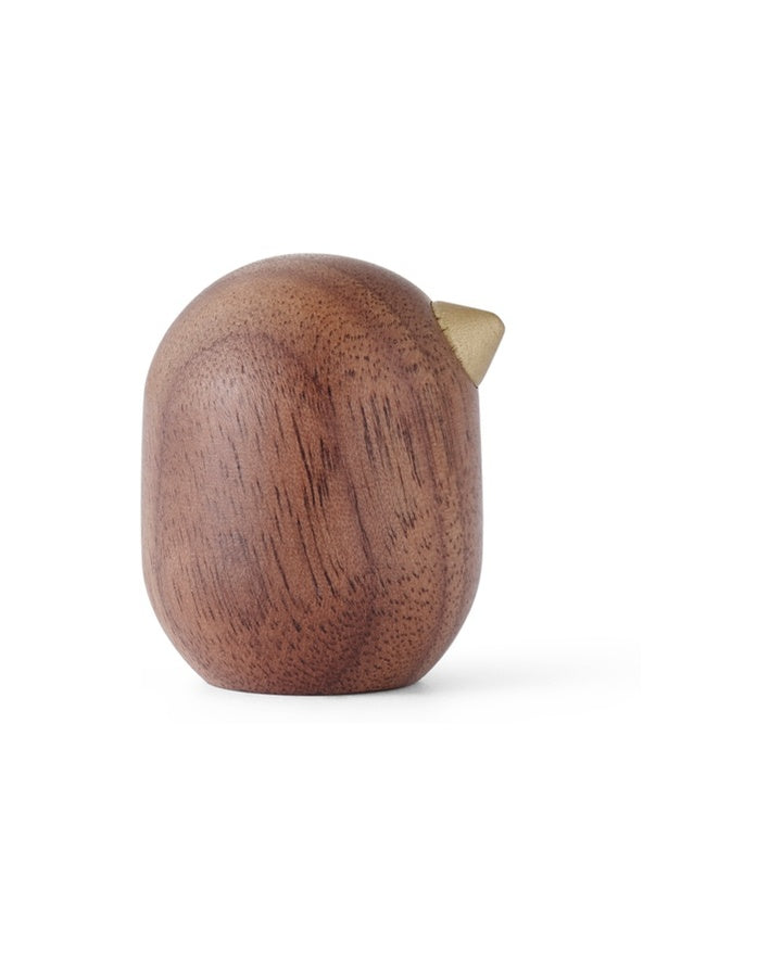Normann Copenhagen Houten vogel Little Bird Walnoot H 3 x Ø 2,5 cm