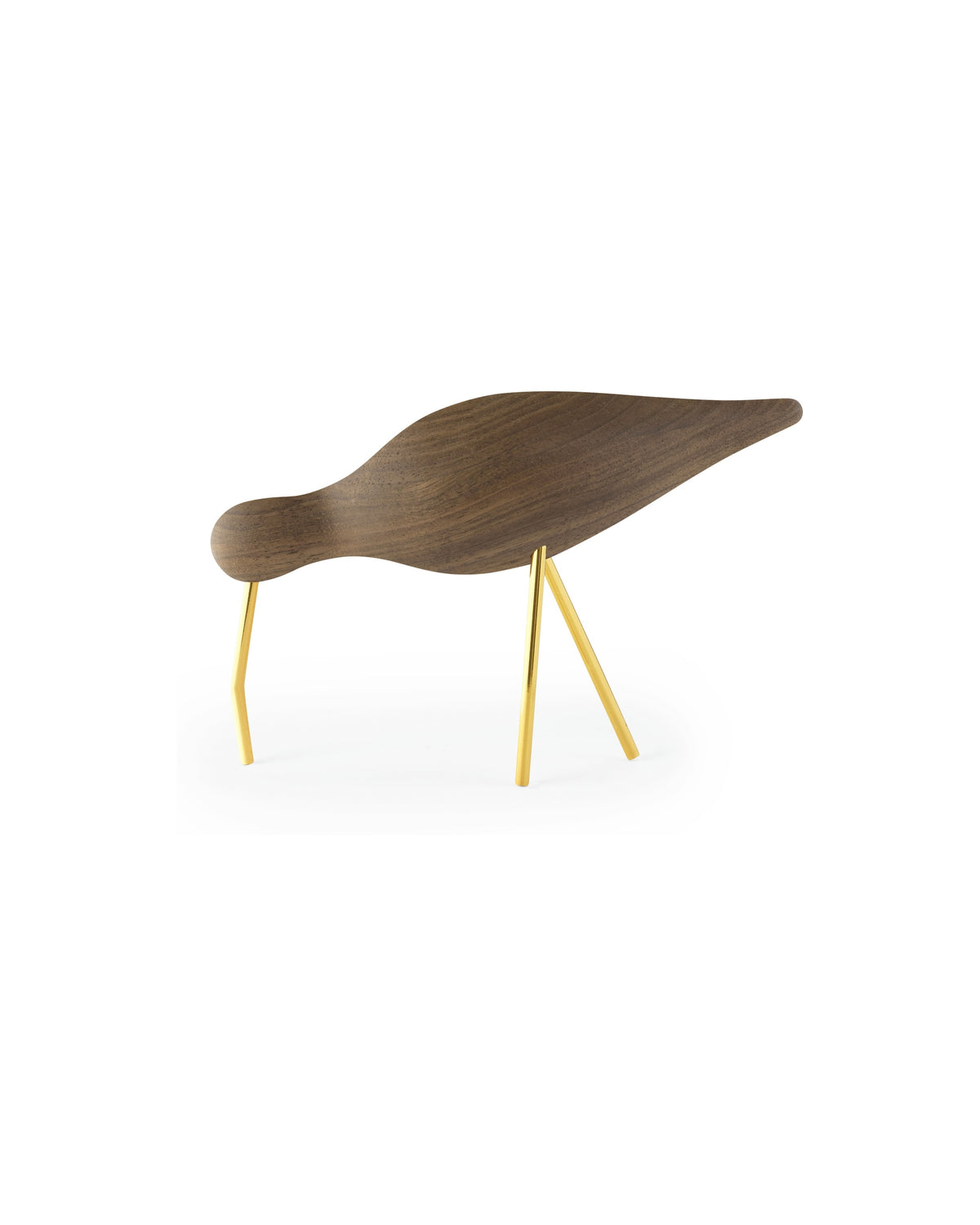 Normann Copenhagen Houten vogel Shorebird Goudgeel Large - H 14 x L 22 x D 6,5 cm