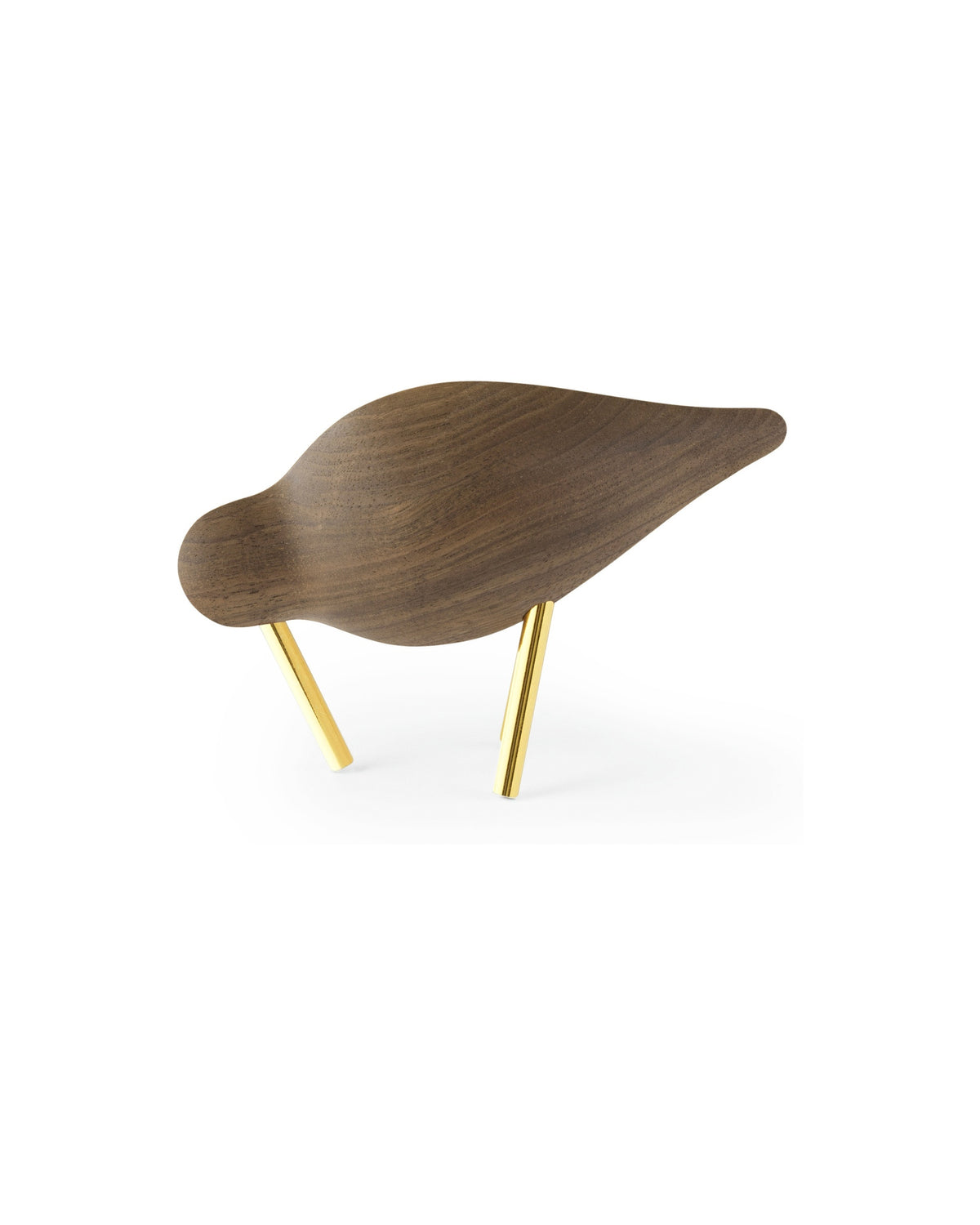 Normann Copenhagen Houten vogel Shorebird Goudgeel Small - H 7,5 x L 11,5 x D 4,5 cm