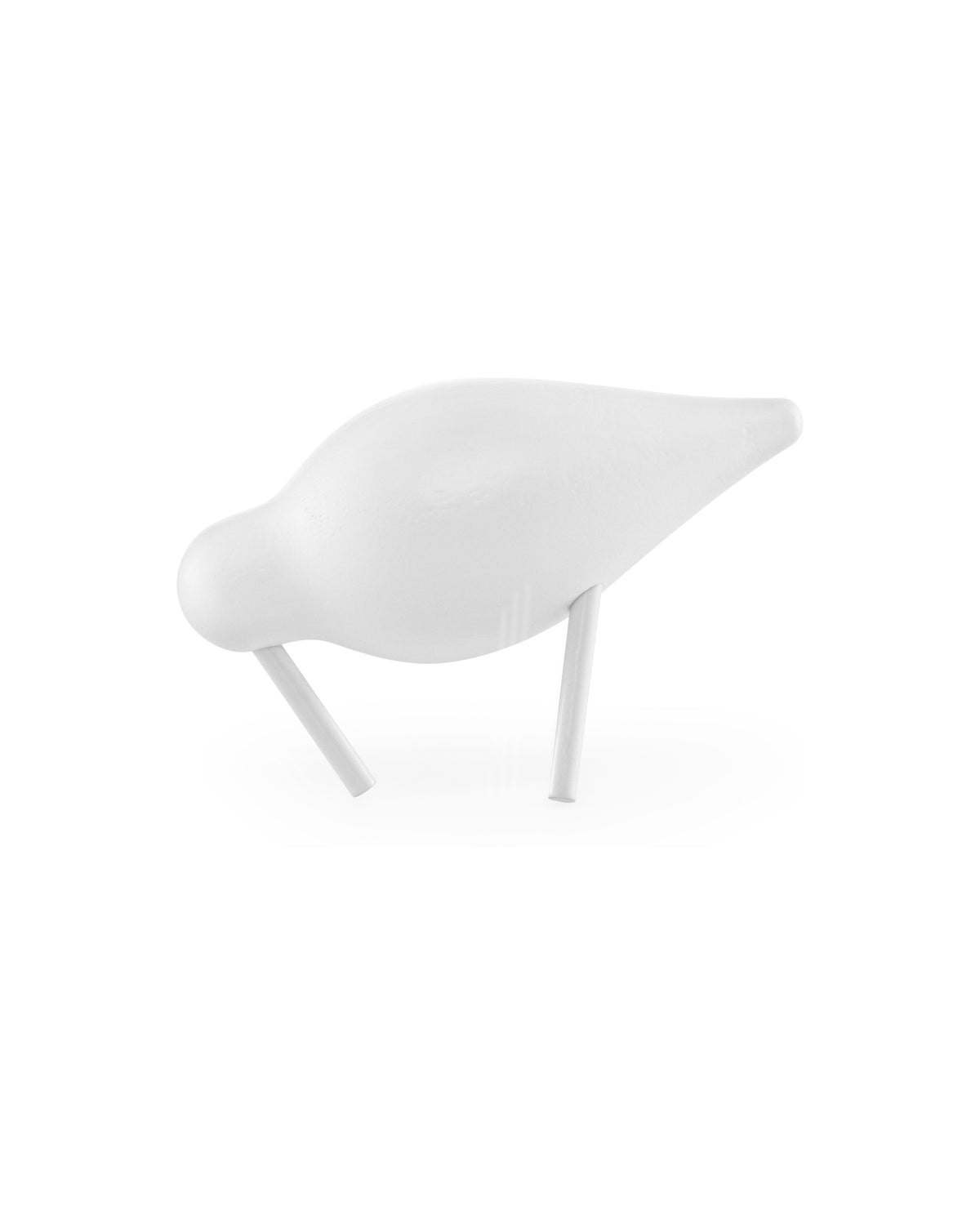 Normann Copenhagen Houten vogel Shorebird Wit-Wit Small - H 7,5 x L 11,5 x D 4,5 cm
