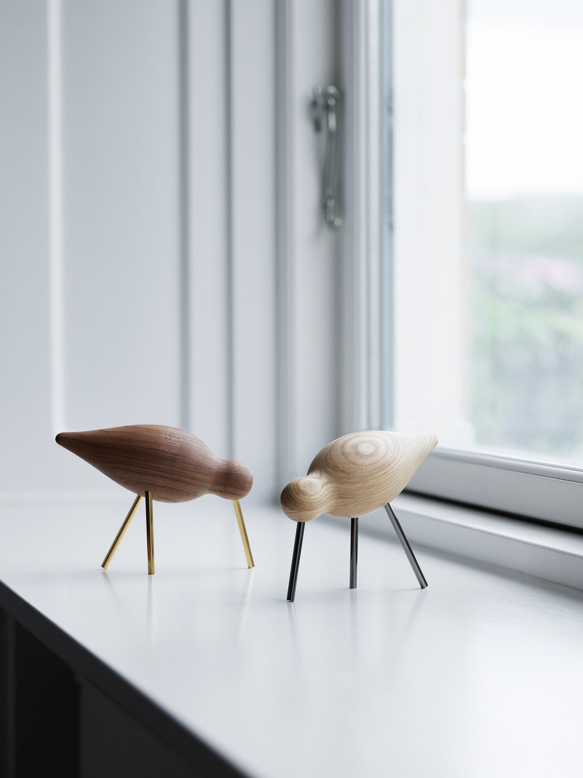 Normann Copenhagen Houten vogel Shorebird Zwart in een interieur